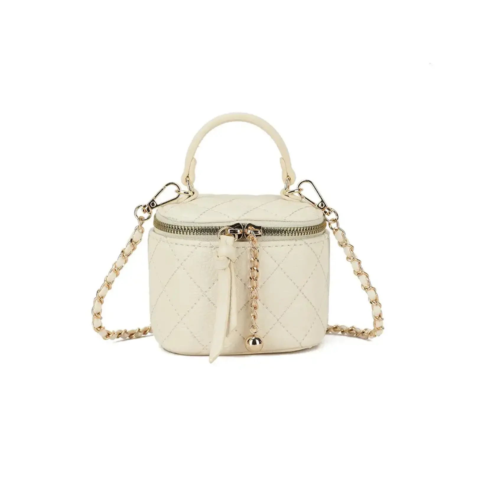 Tasje off white met gouden ketting