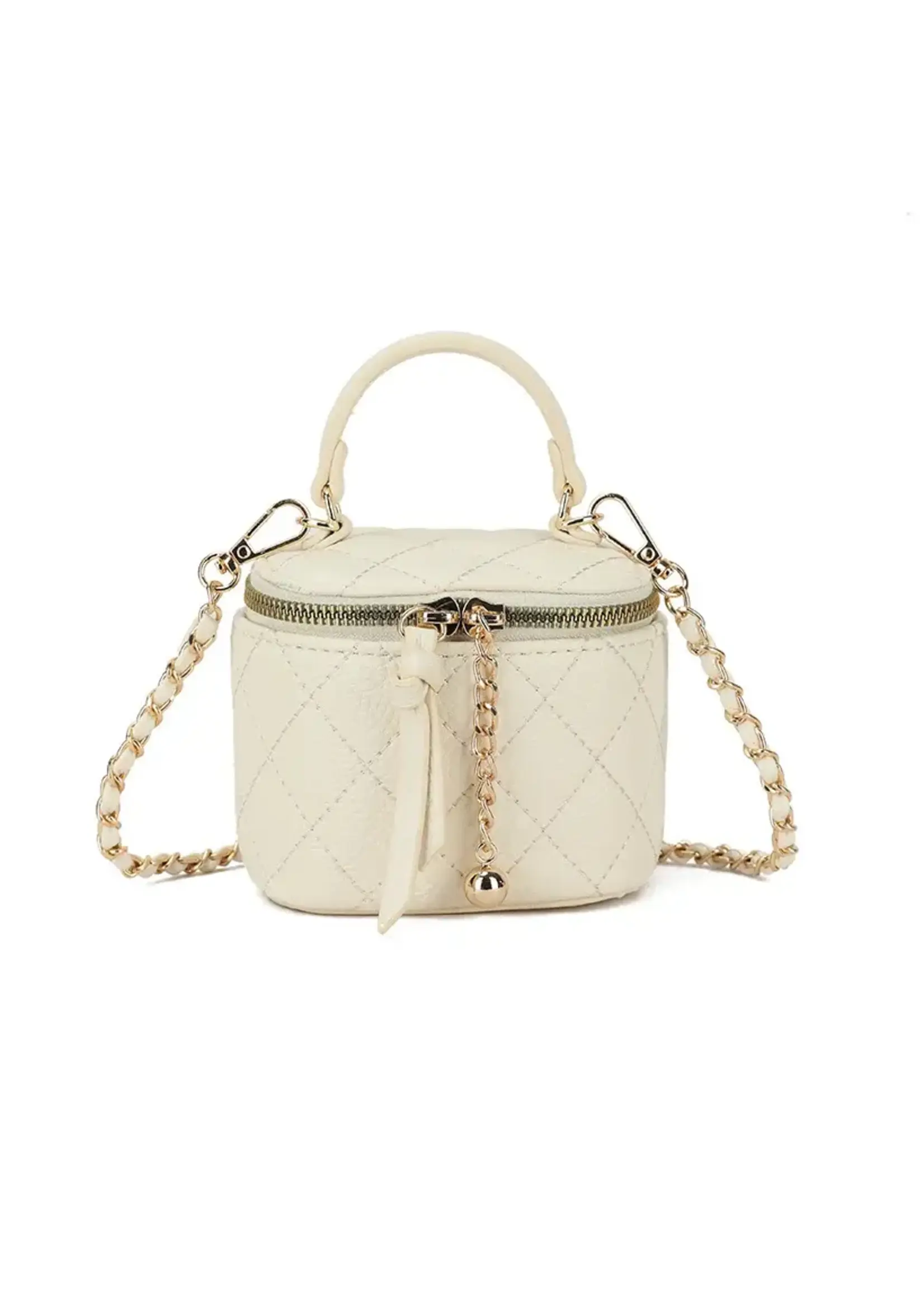 Tasje off white met gouden ketting