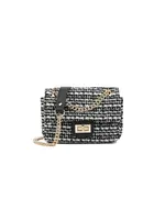 Tas zwart /wit met gouden ketting