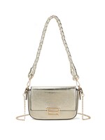 Tas goud  met gouden vlecht ketting