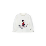 Boboli Boboli Stretch knit t-Shirt for  girl BCI off white 702223