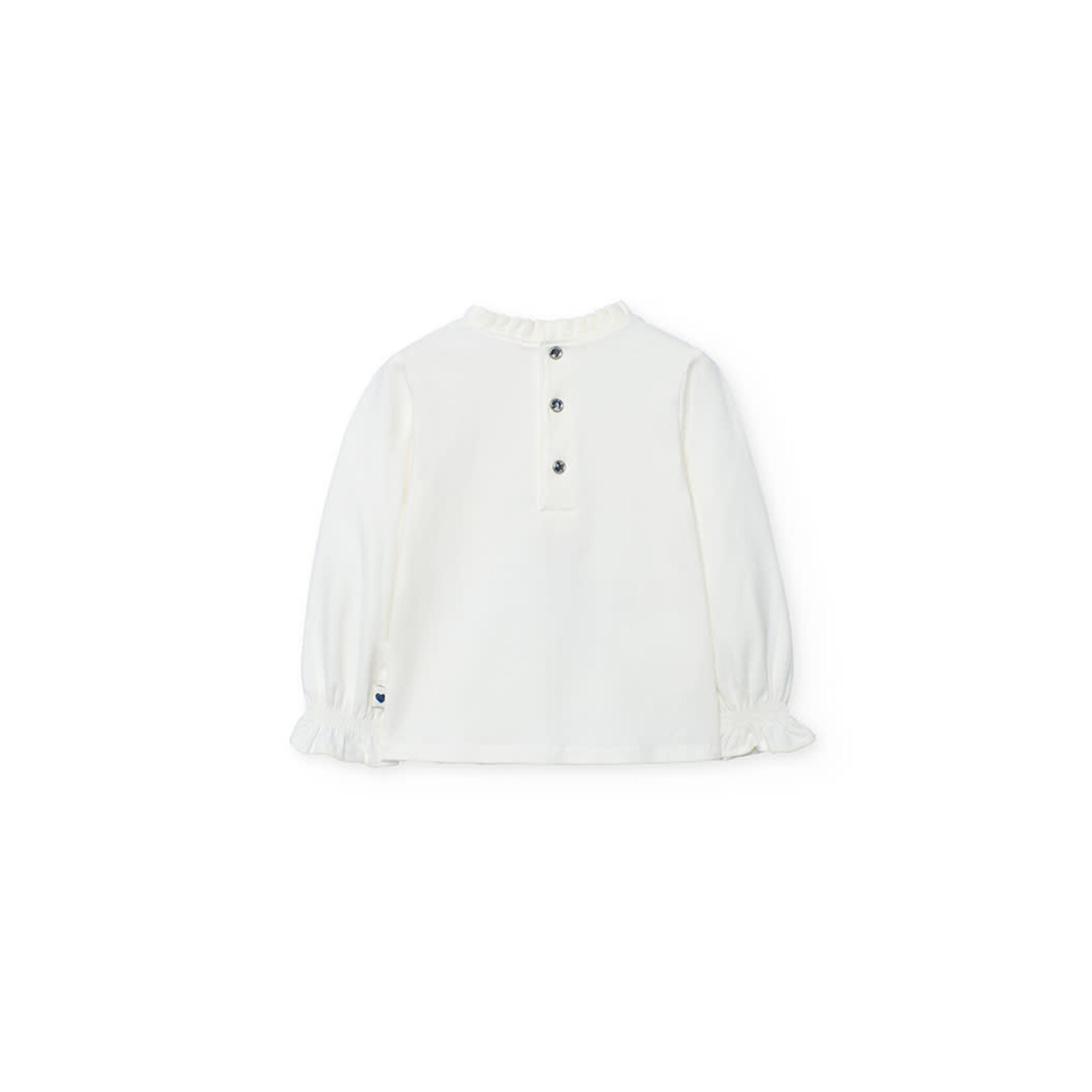 Boboli Boboli Stretch knit t-Shirt for  girl BCI off white 702223