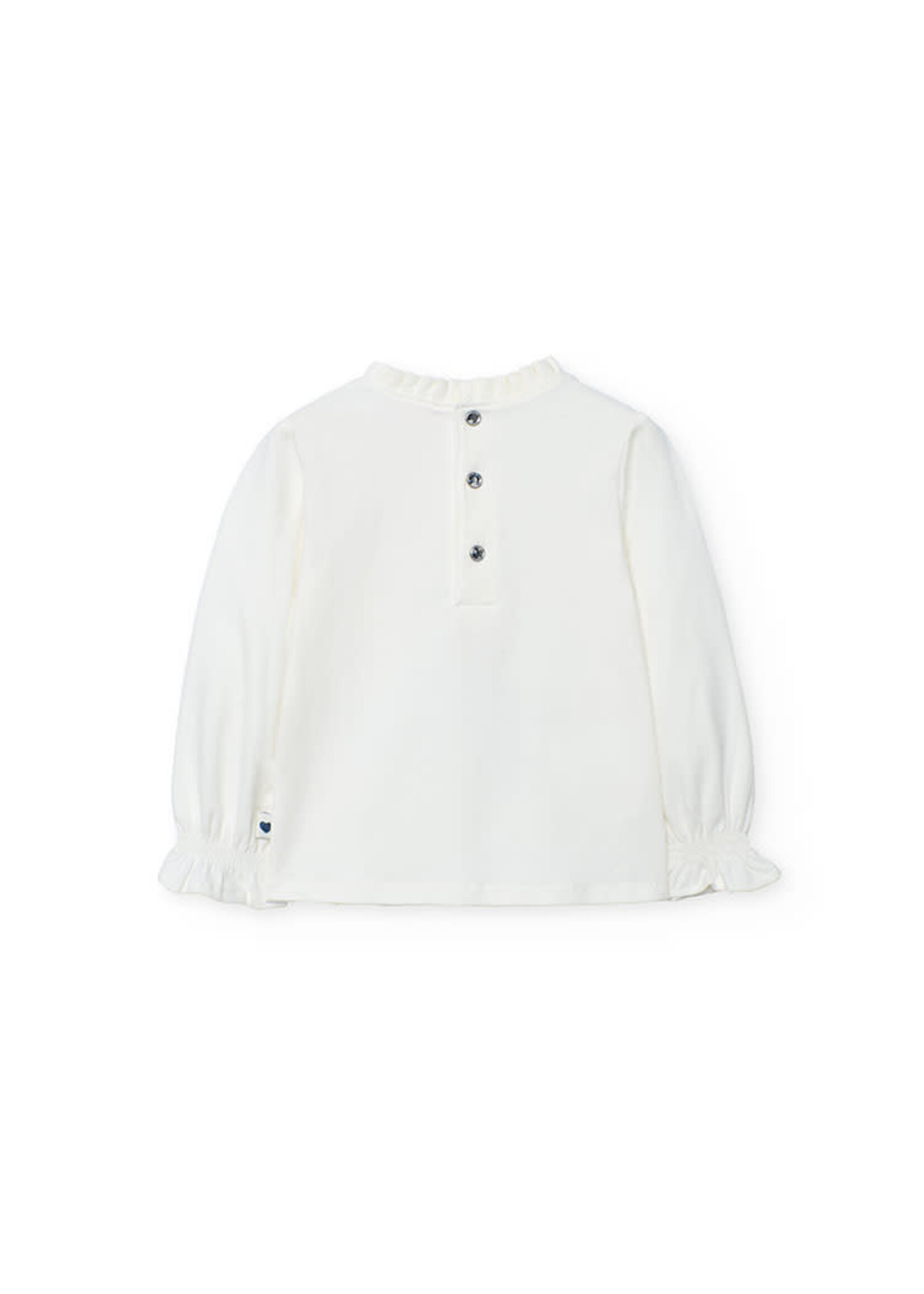 Boboli Boboli Stretch knit t-Shirt for  girl BCI off white 702223