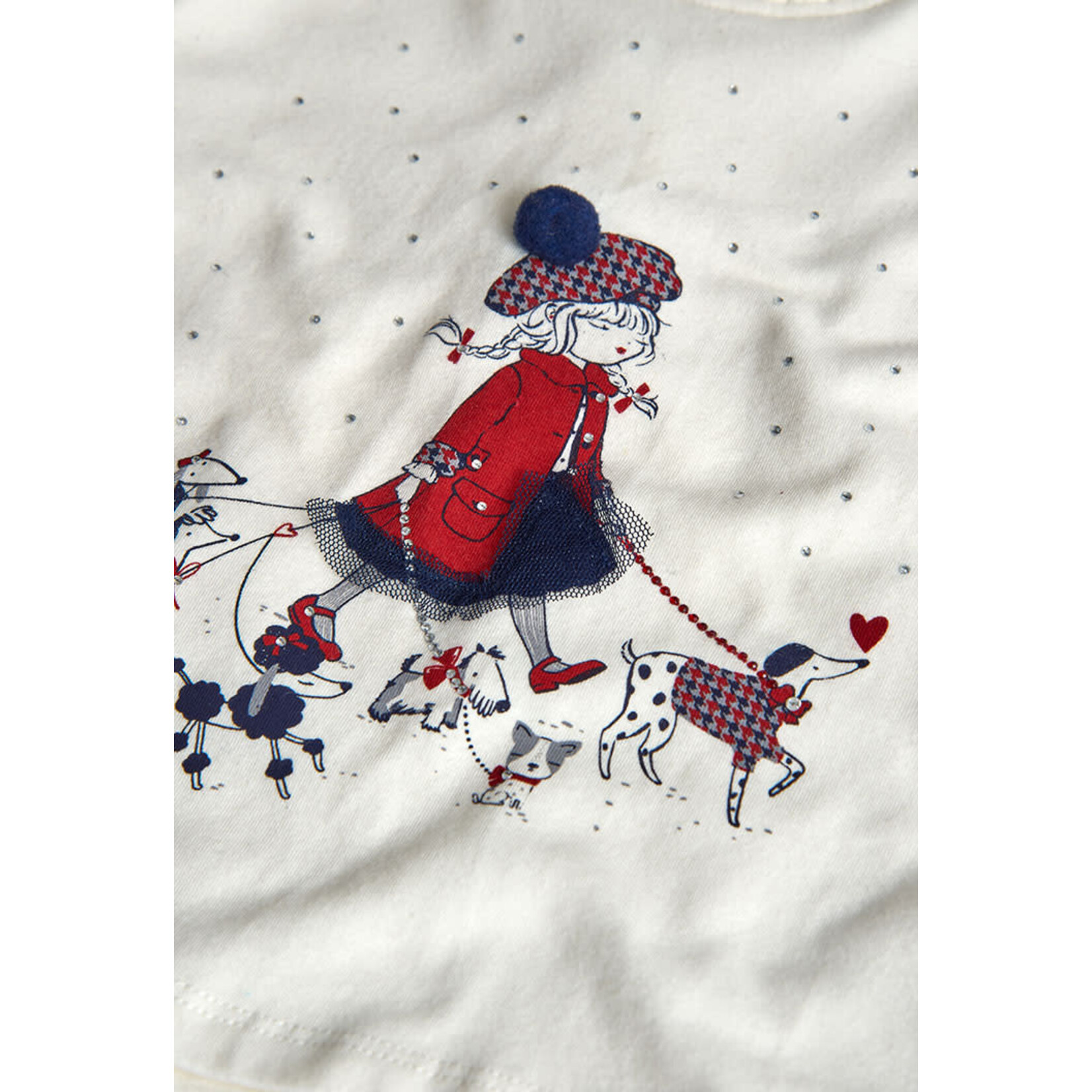 Boboli Boboli Stretch knit t-Shirt for  girl BCI off white 702223