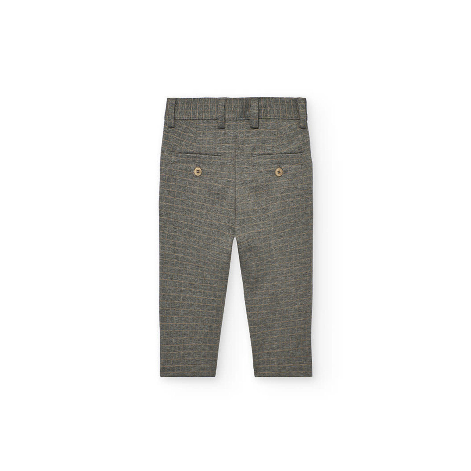 Boboli Boboli Knit trousers check for baby boy grey 712099B