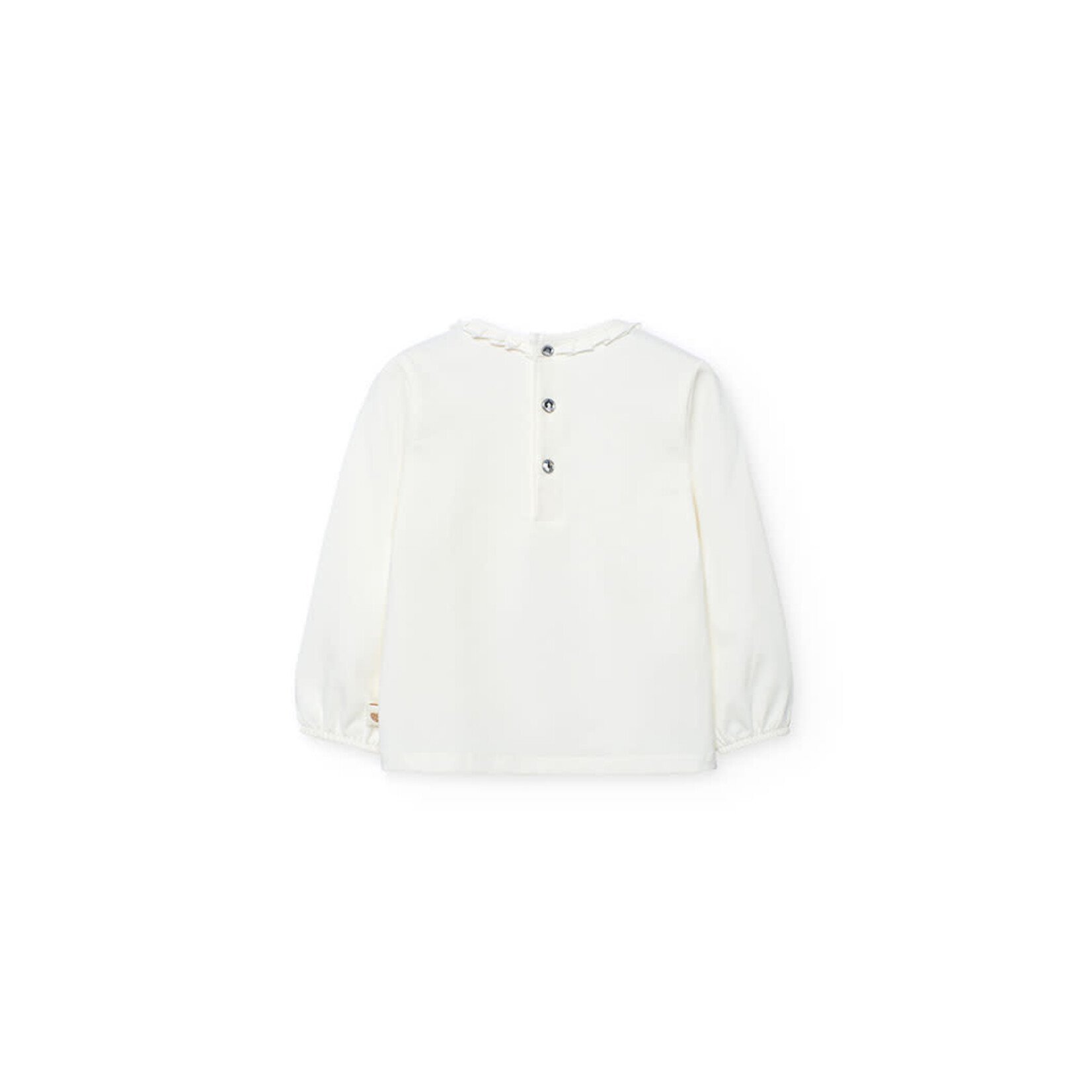 Boboli Boboli Stretch knit t-Shirt for  girl BCI off white 702021