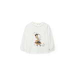 Boboli Boboli Stretch knit t-Shirt for  girl BCI off white 702021