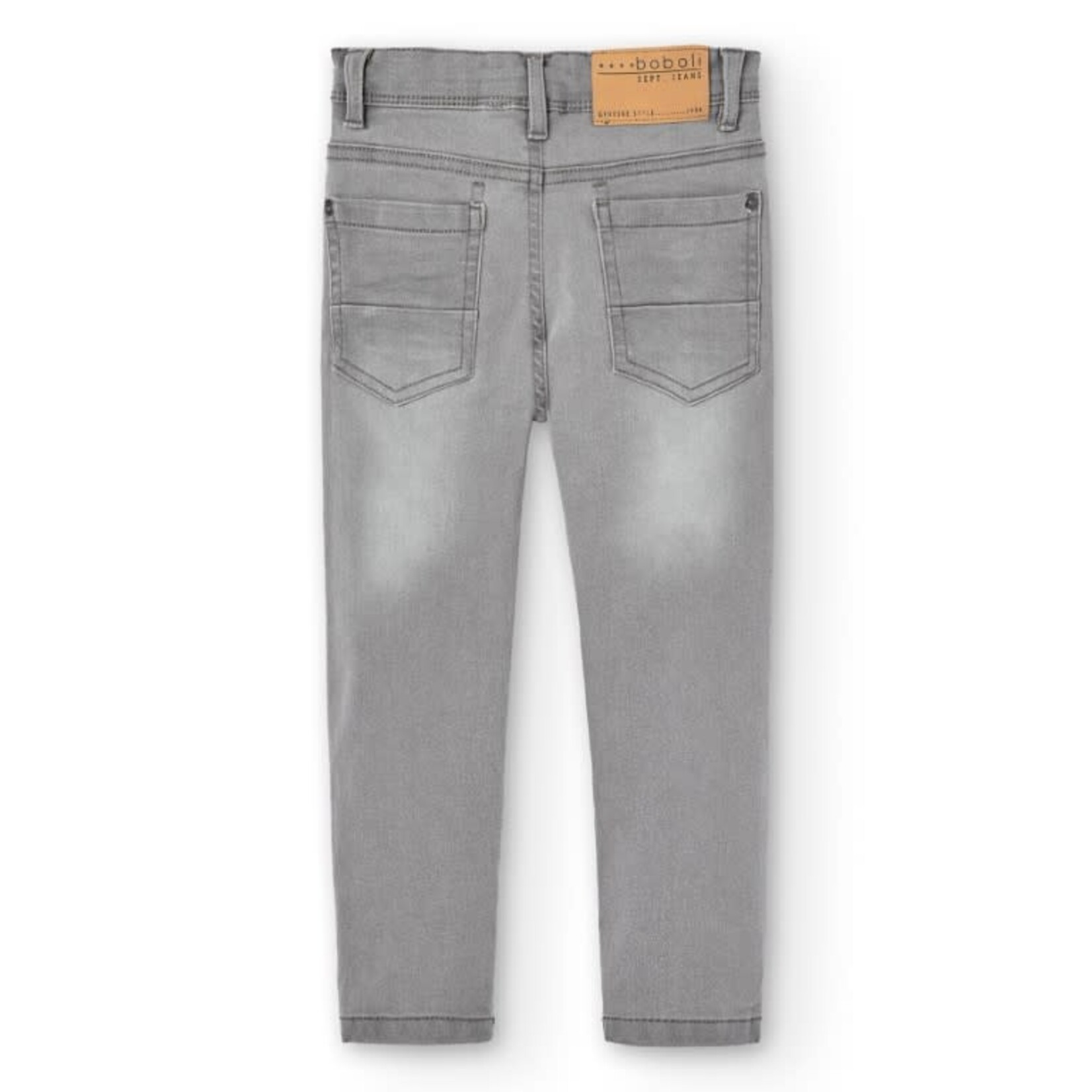 Boboli Boboli Denim stretch trousers for boy GREY 590048
