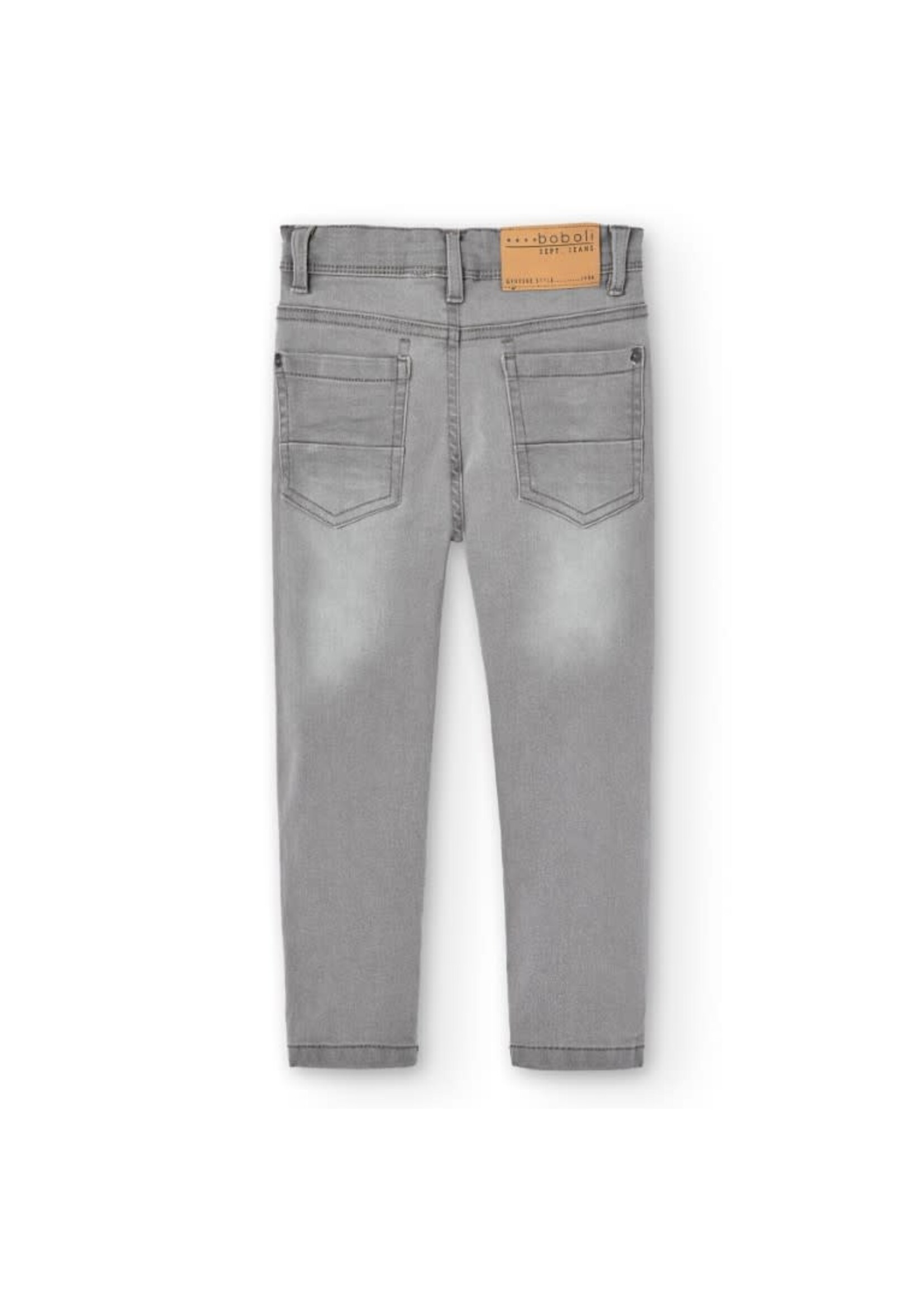 Boboli Boboli Denim stretch trousers for boy GREY 590048