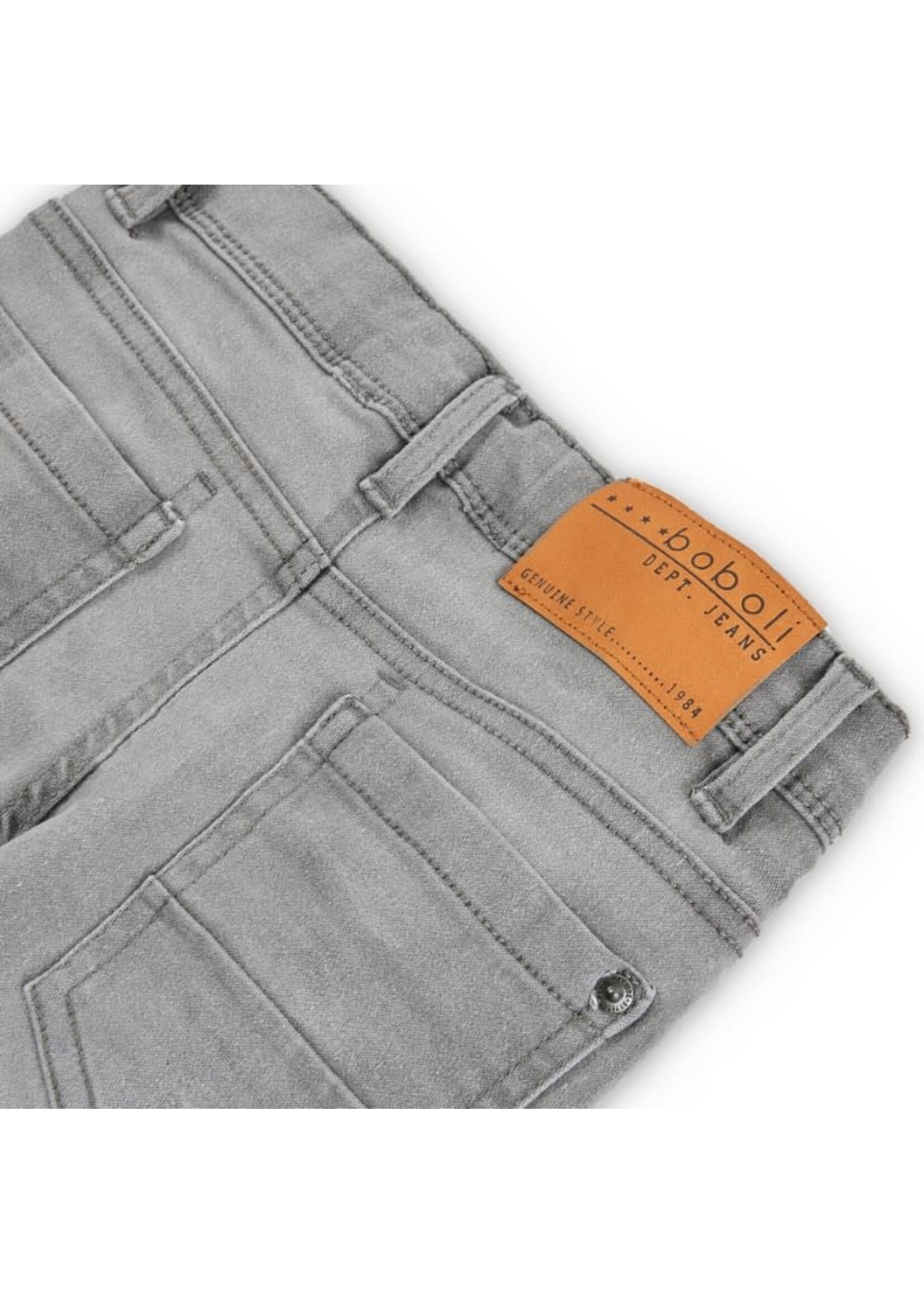 Boboli Boboli Denim stretch trousers for boy GREY 590048