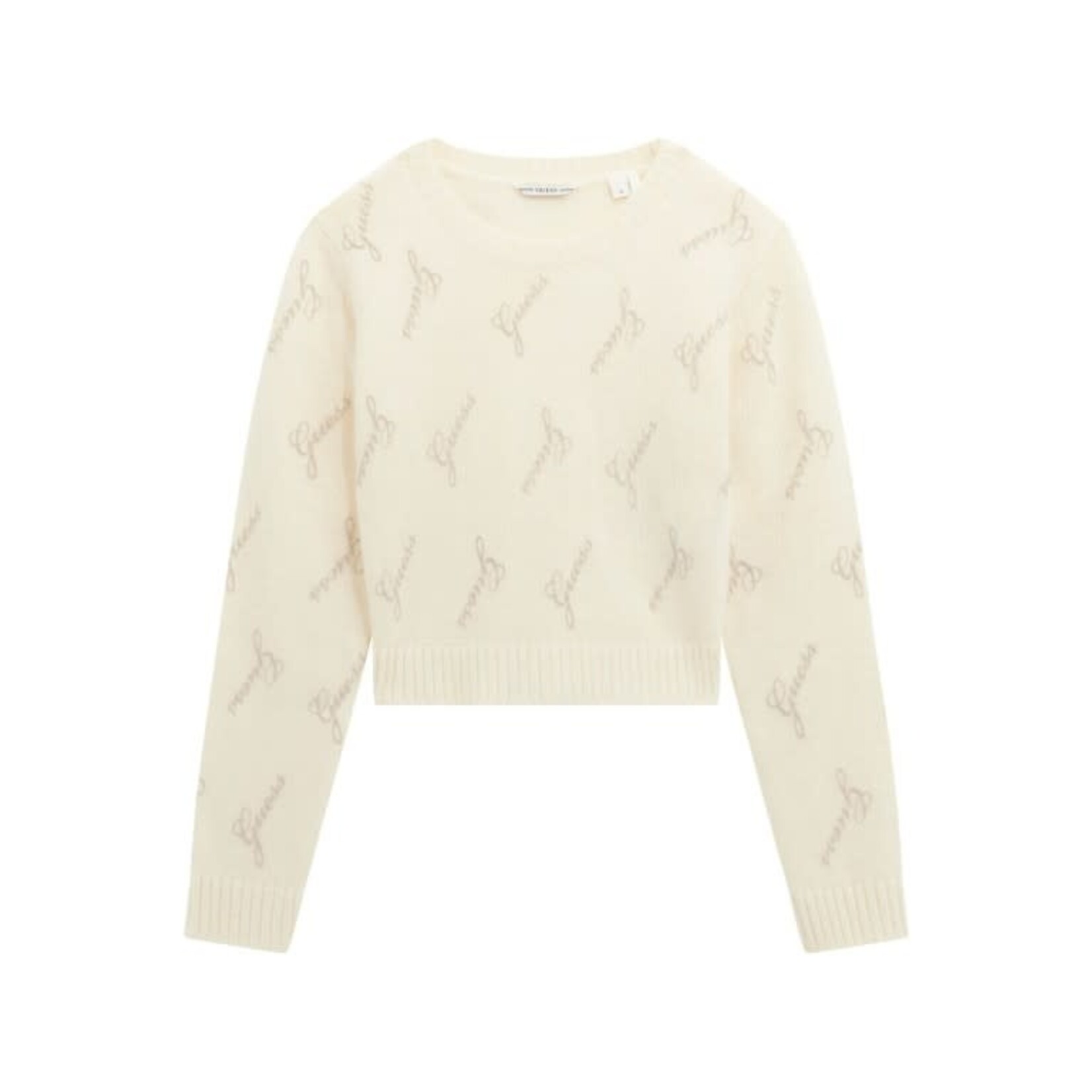 Guess Guess LS SWEATER ALLOVER LOGO GREY - J5BR28_Z0870