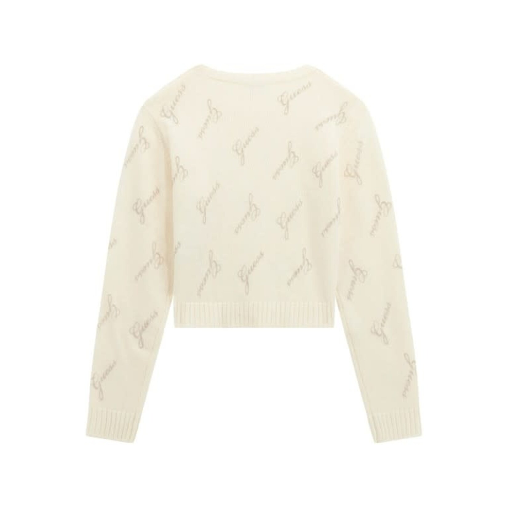 Guess Guess LS SWEATER ALLOVER LOGO GREY - J5BR28_Z0870