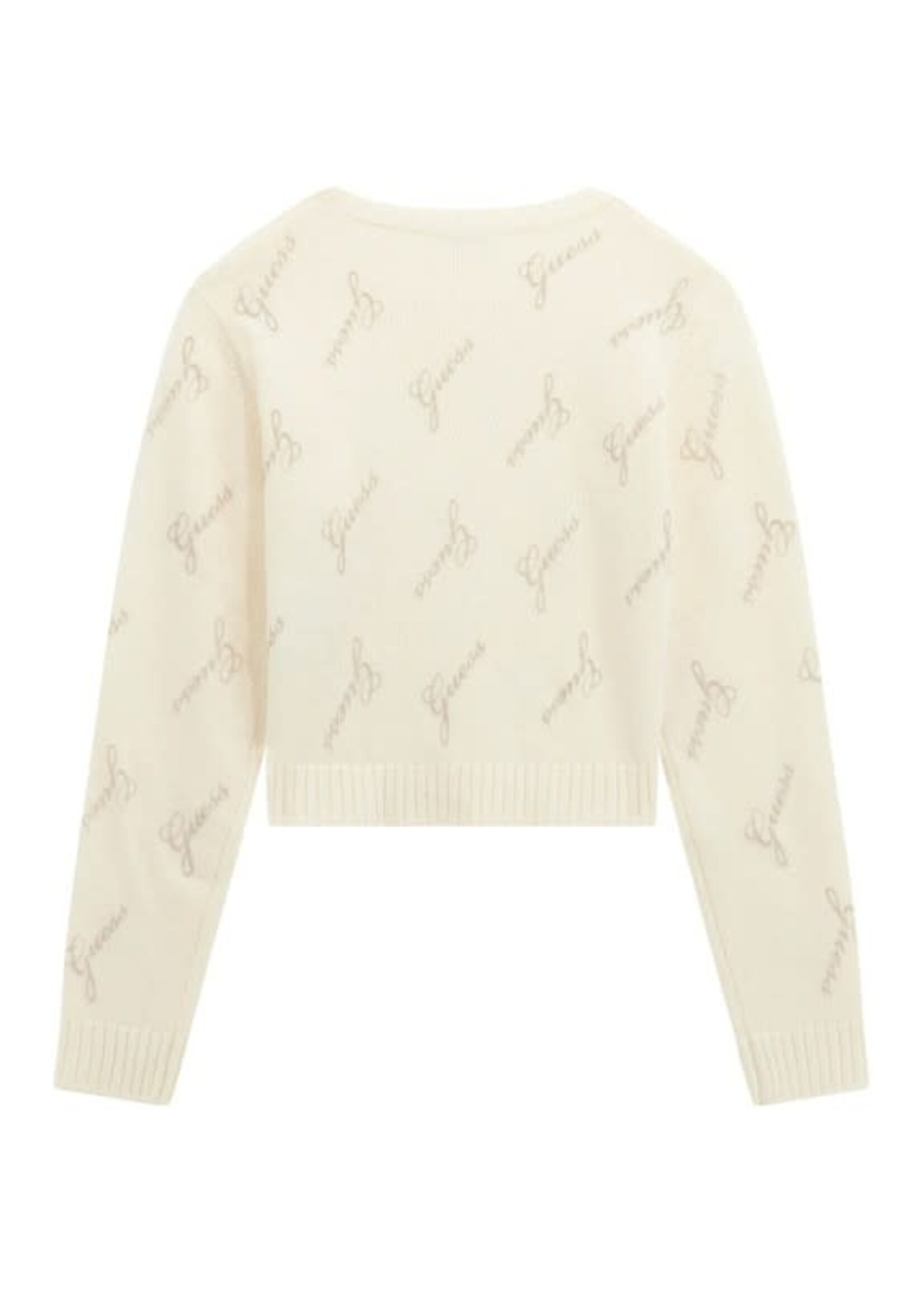 Guess Guess LS SWEATER ALLOVER LOGO GREY - J5BR28_Z0870