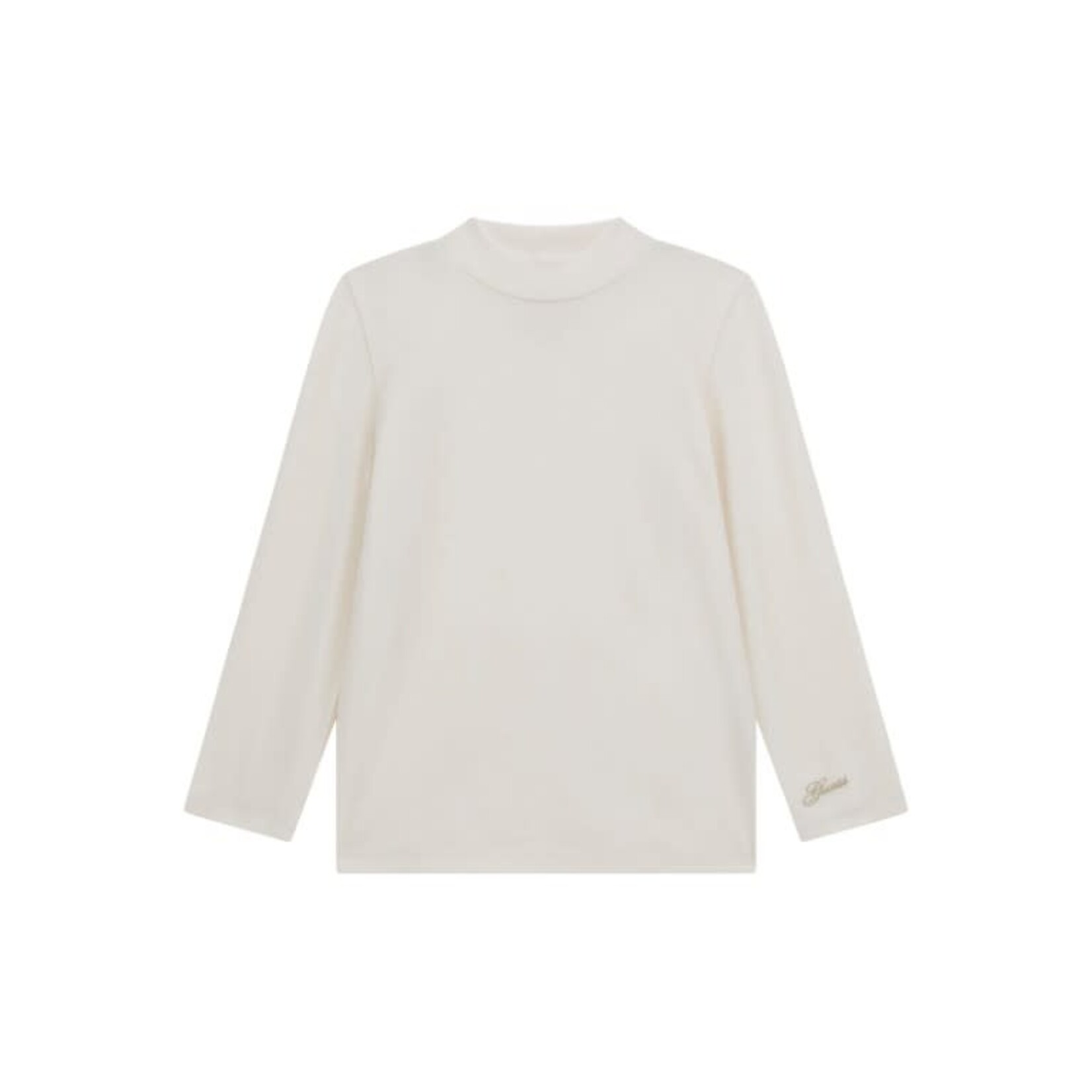 Guess Guess HIGH NECK LS T-SHIRT CREAM WHITE - K5BI07_J1314