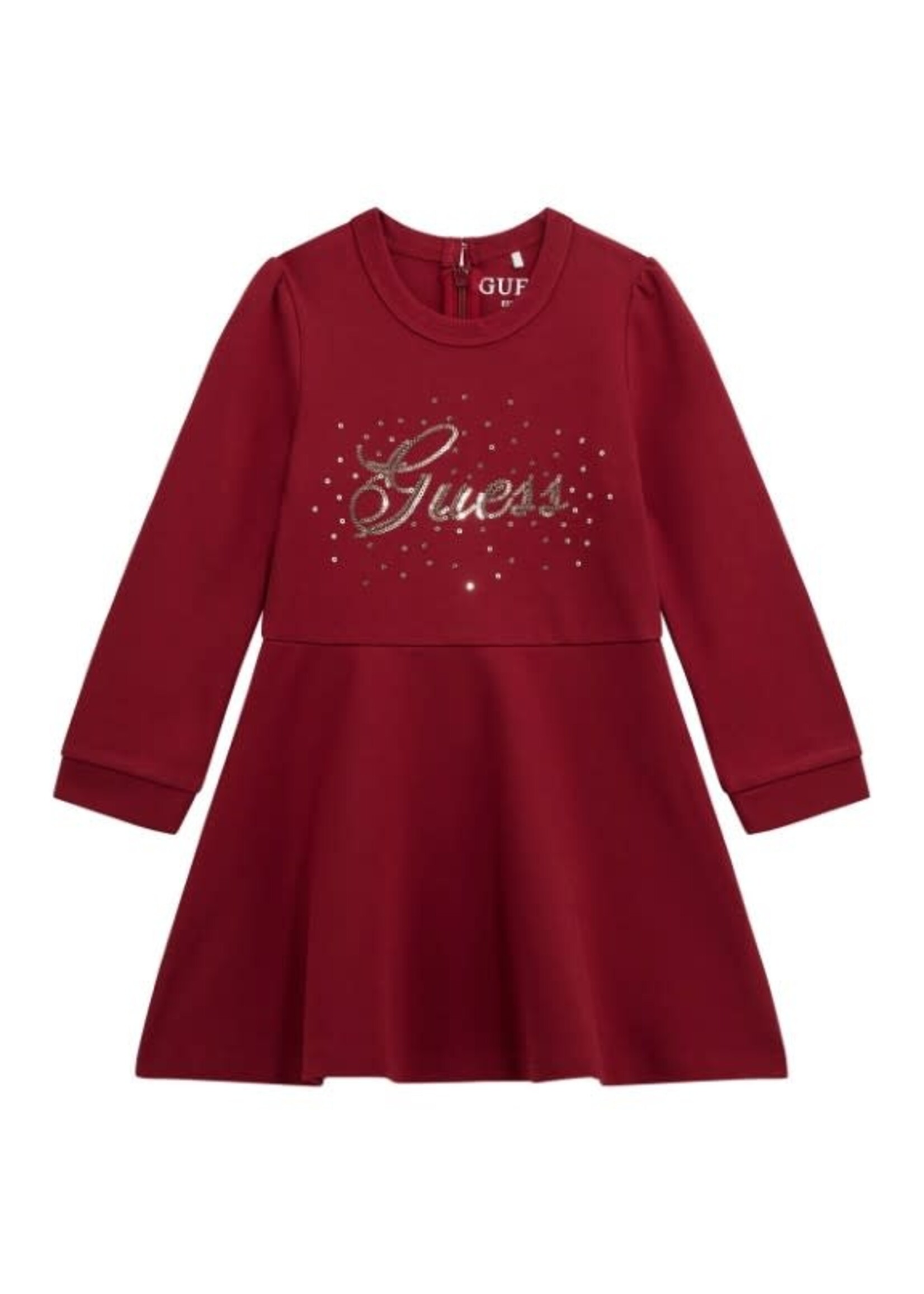 Guess Guess PUNTO MILANO LS DRESS BALLROOM RED - K5BK03_KAE30