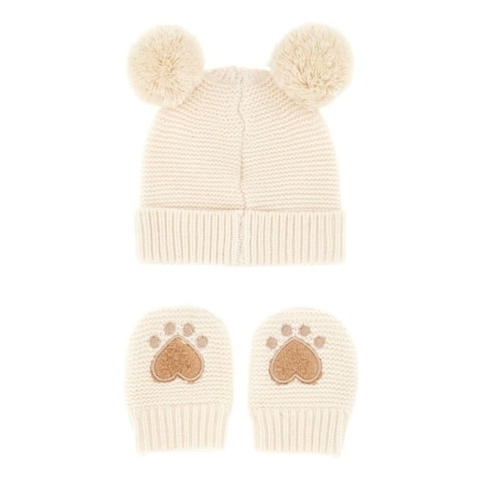 Guess Guess SET SWEATER HAT+ MITTENS CREAM WHITE - H5BW13_Z1070