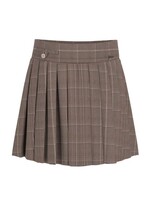 Guess Guess CHECK PLEATED MINI SKIRT BEIGE WHITE CHECK - J5BD06_W3190