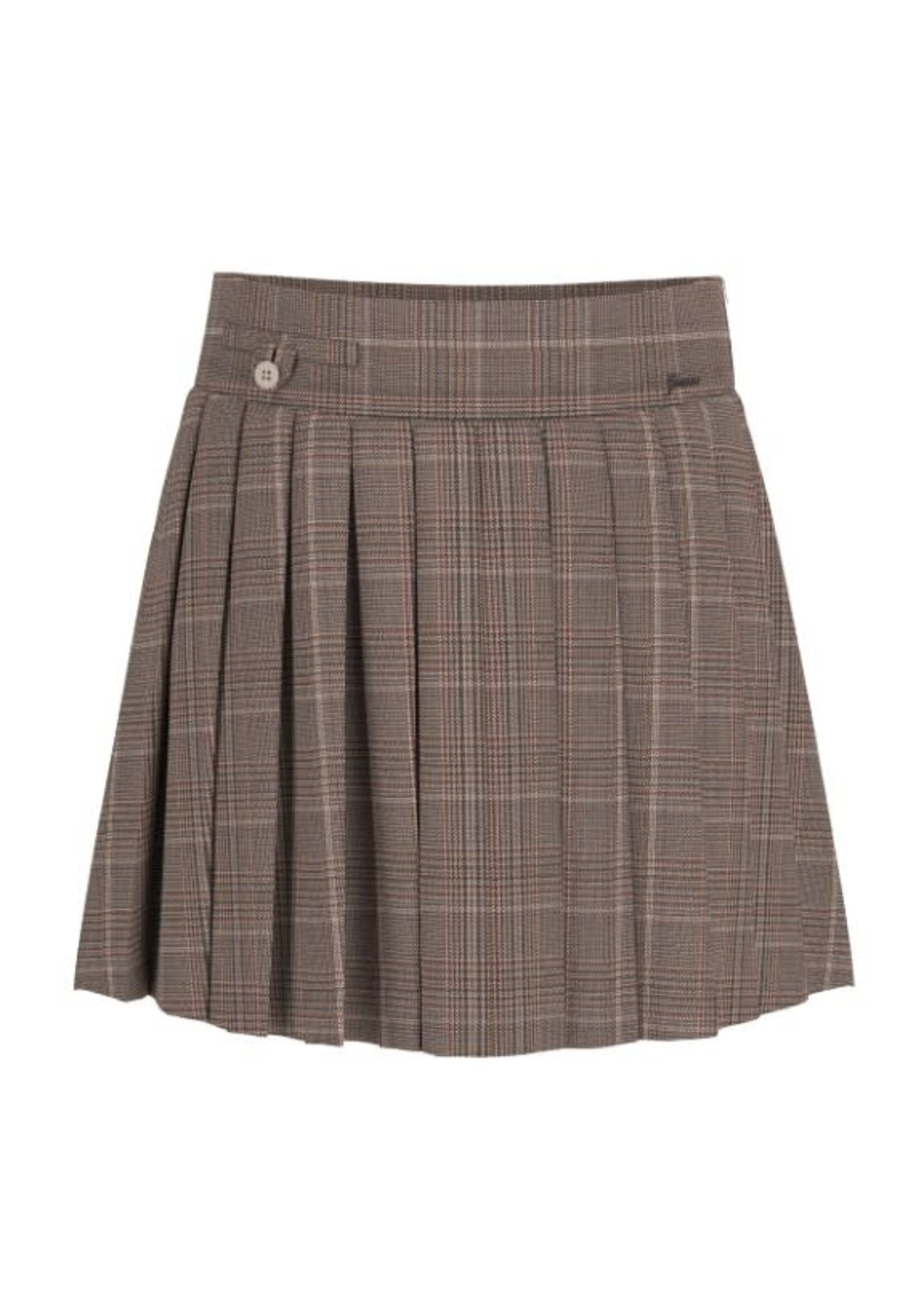 Guess Guess CHECK PLEATED MINI SKIRT BEIGE WHITE CHECK - J5BD06_W3190