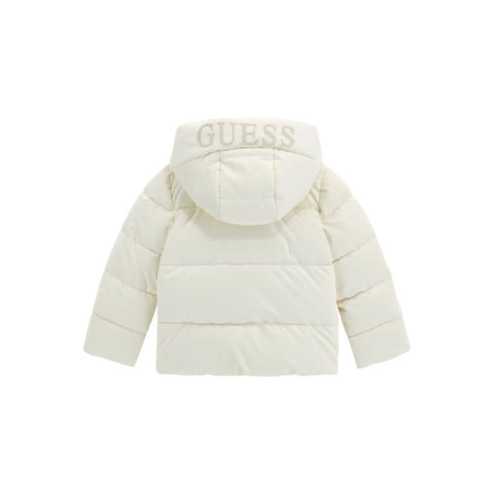 Guess Guess HOODED LS PADDED PUFFER W/ZIP CREAM WHITE - K5BL04_WGIW0