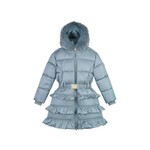 Le Chic Le Chic BLIGHT 3-ruffle long coat C507-5210 Blue Notes