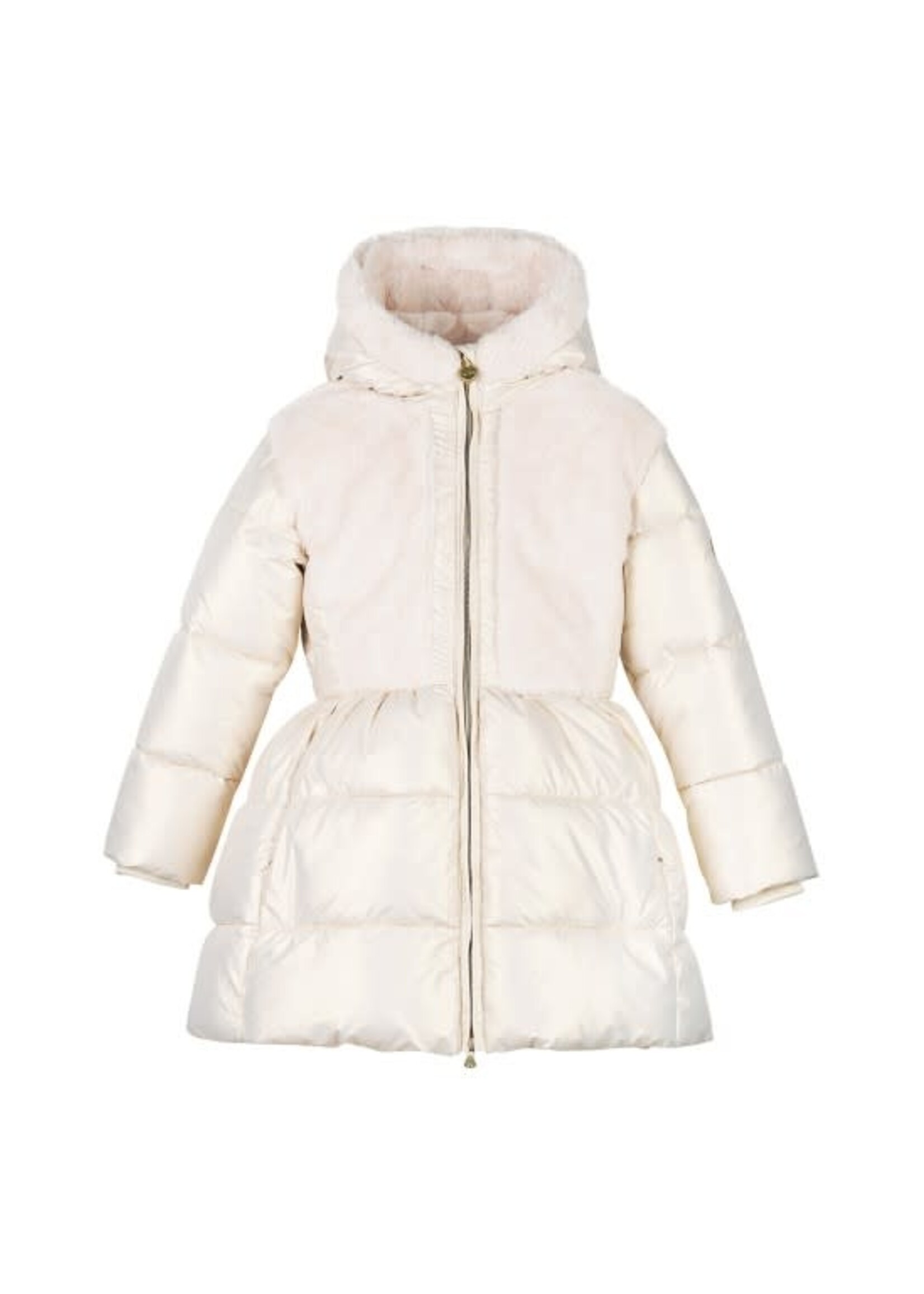 Le Chic Le Chic BLOOM furry top long coat C507-5230 Warm Winter White