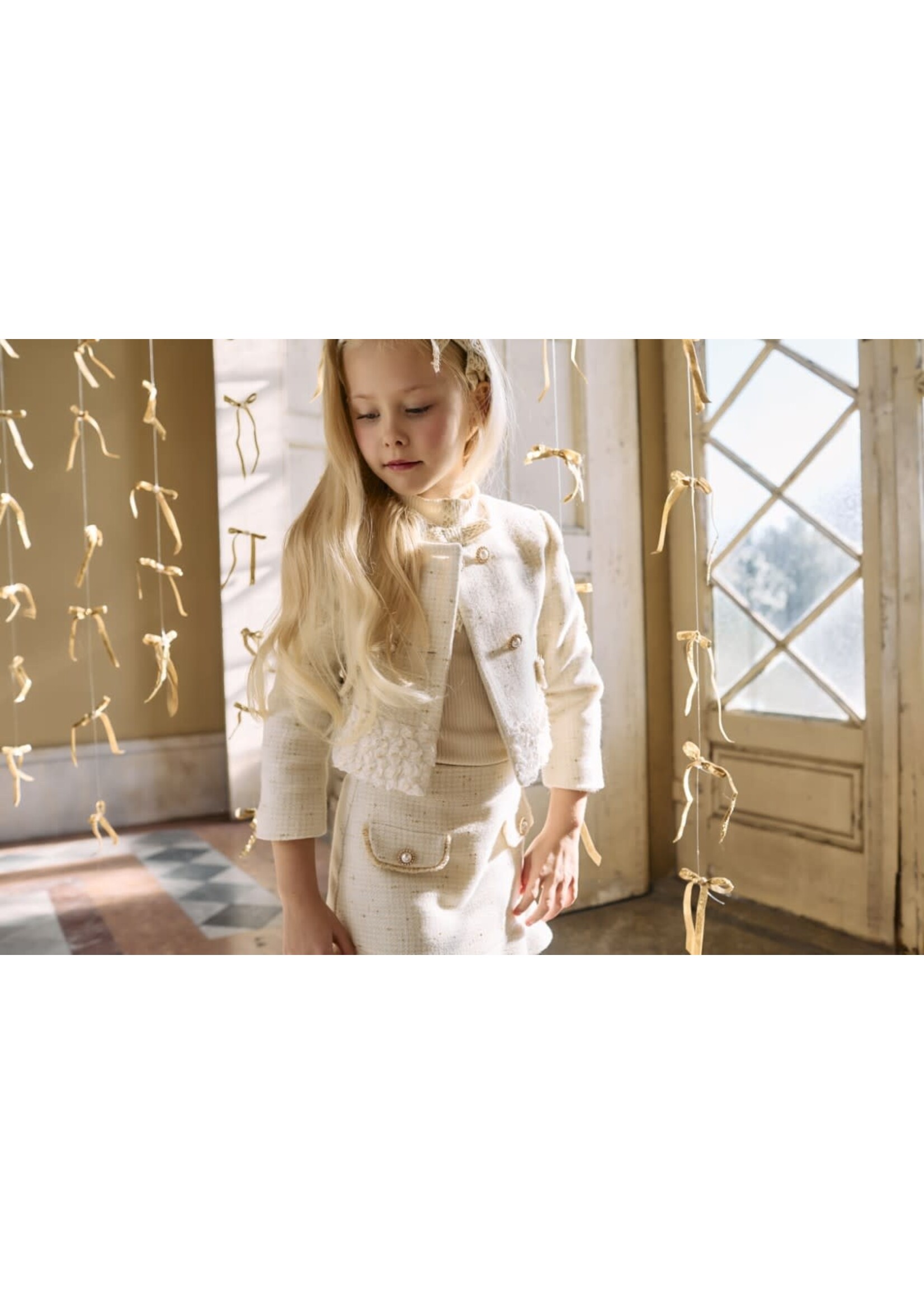 Patachou Patachou  ivoor & gouden tweedjasje