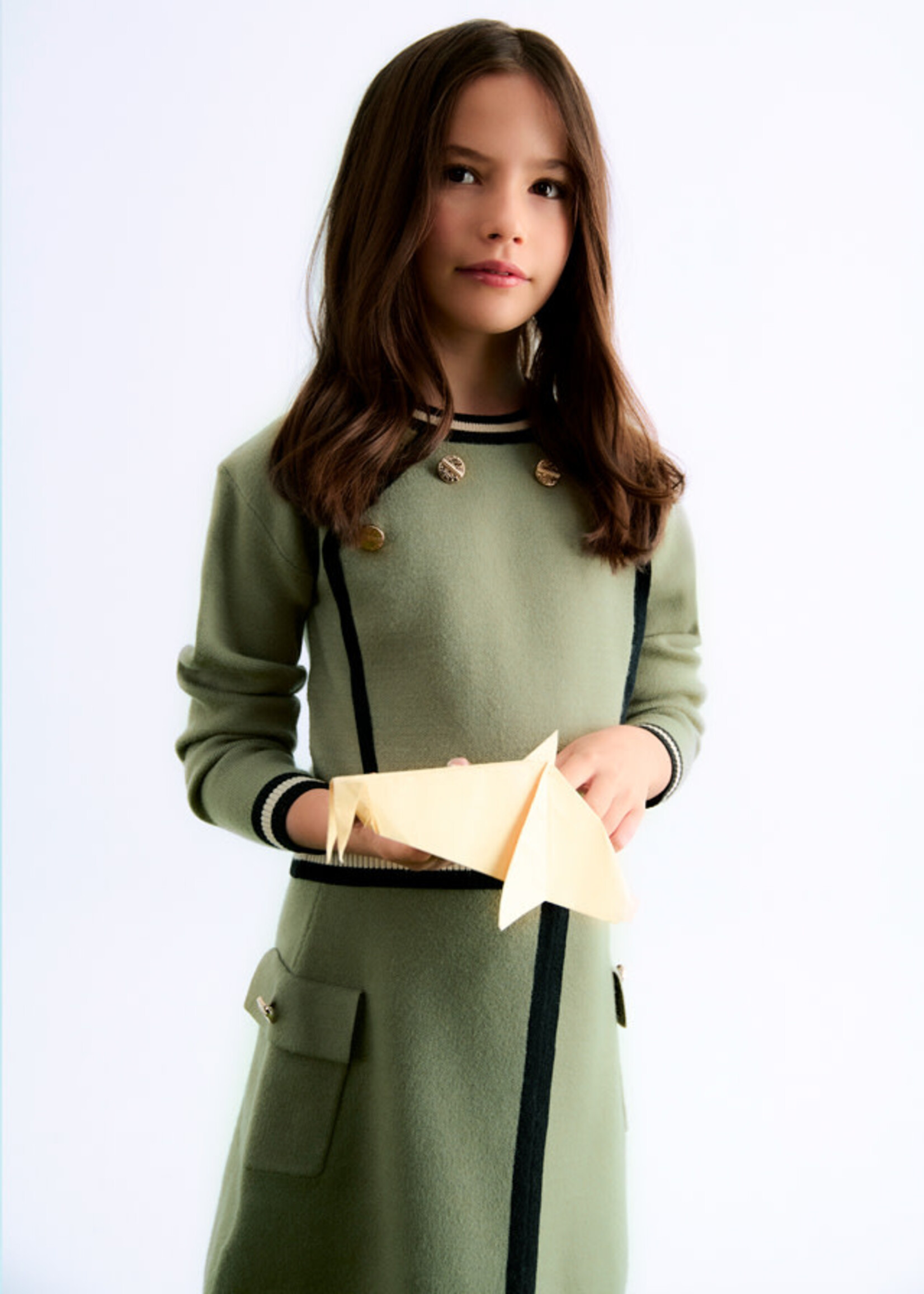 Abel & Lula Abel & Lula Tricot skirt Bayleaf - 25 05544