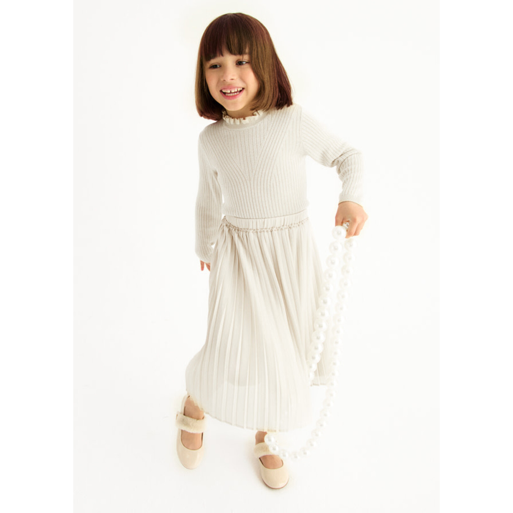 Abel & Lula Abel & Lula knitting turtleneck Almond - 25 05835