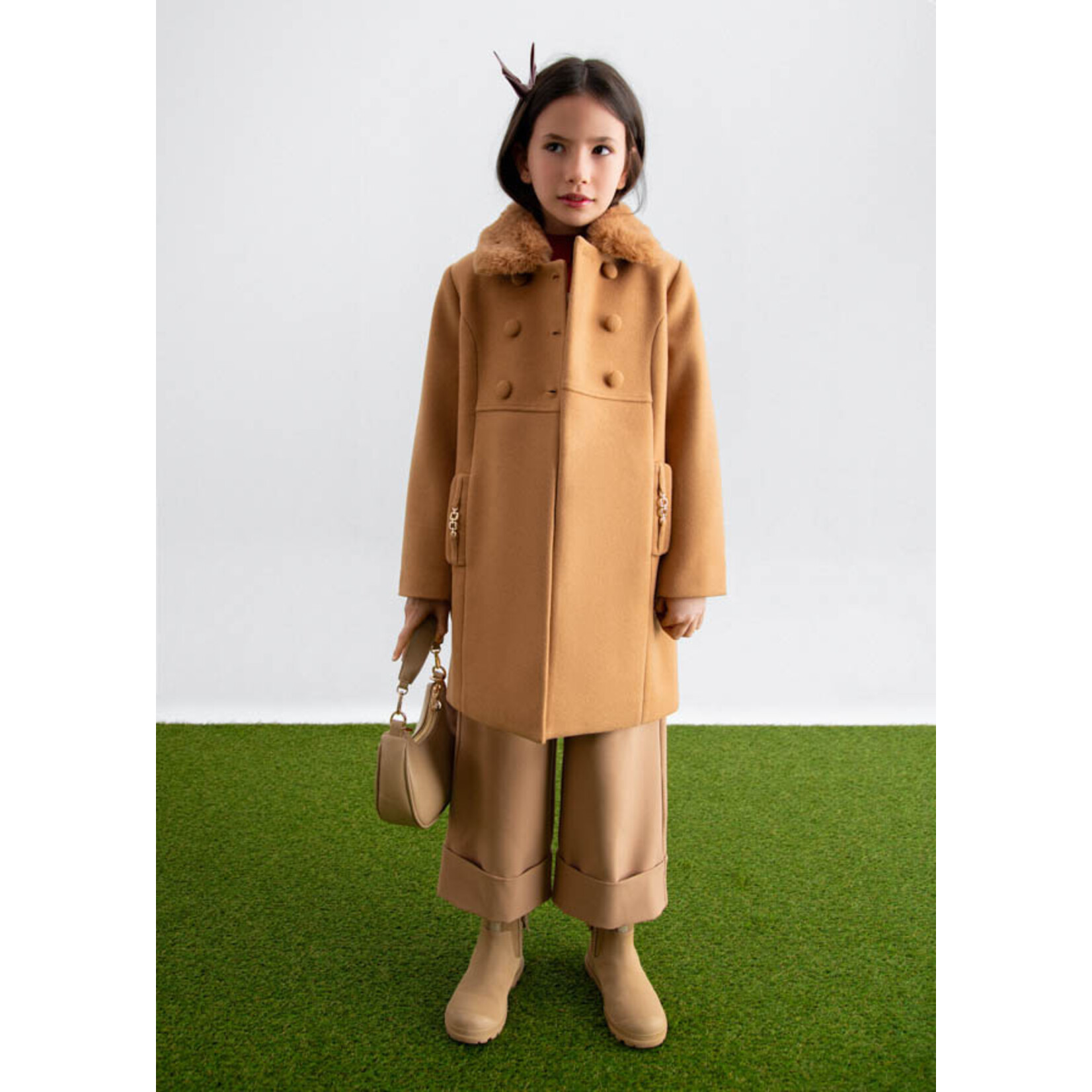Abel & Lula Abel & Lula Woolen Coat Camel - 25 05846