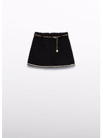 Abel & Lula Abel & Lula Lamb wool skirt with belt Black - 25 05517