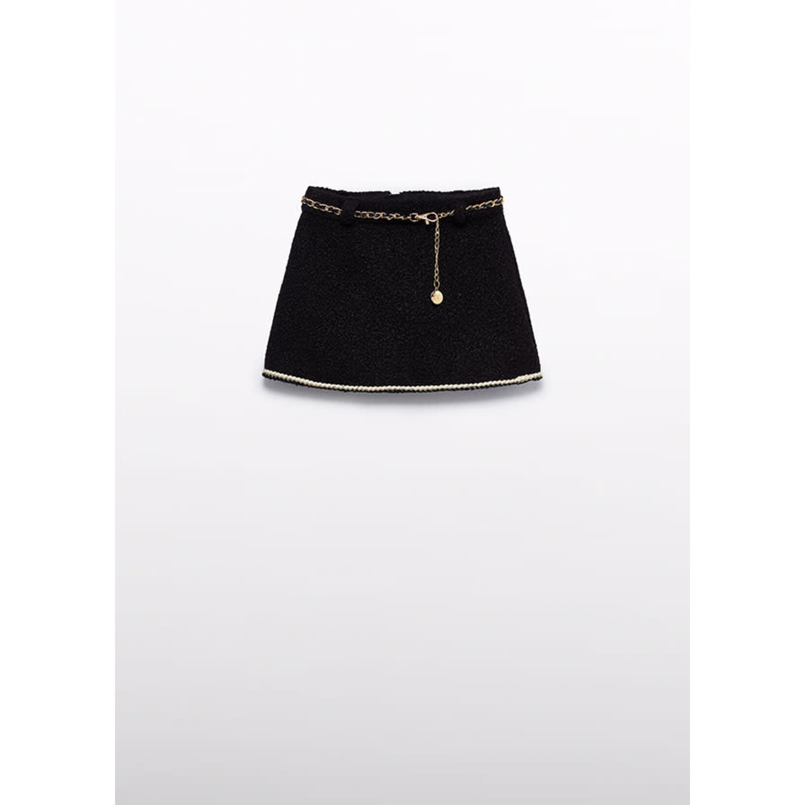 Abel & Lula Abel & Lula Lamb wool skirt with belt Black - 25 05517