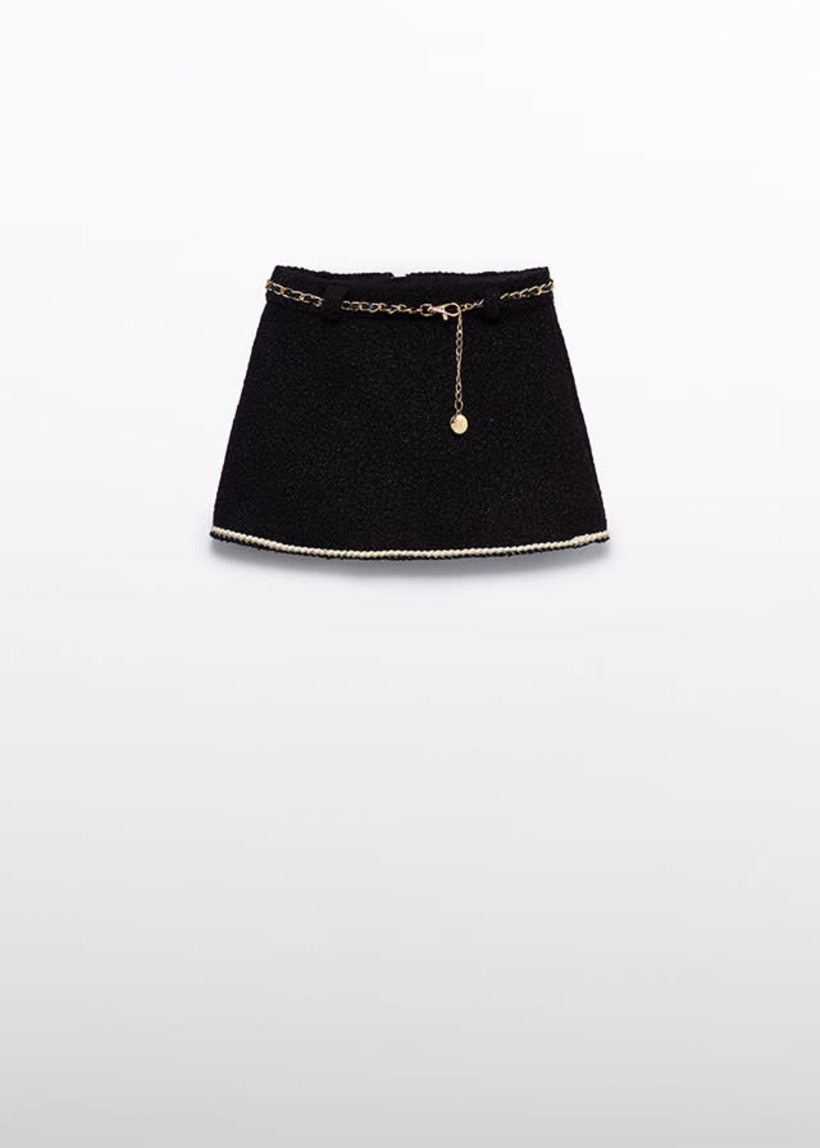 Abel & Lula Abel & Lula Lamb wool skirt with belt Black - 25 05517