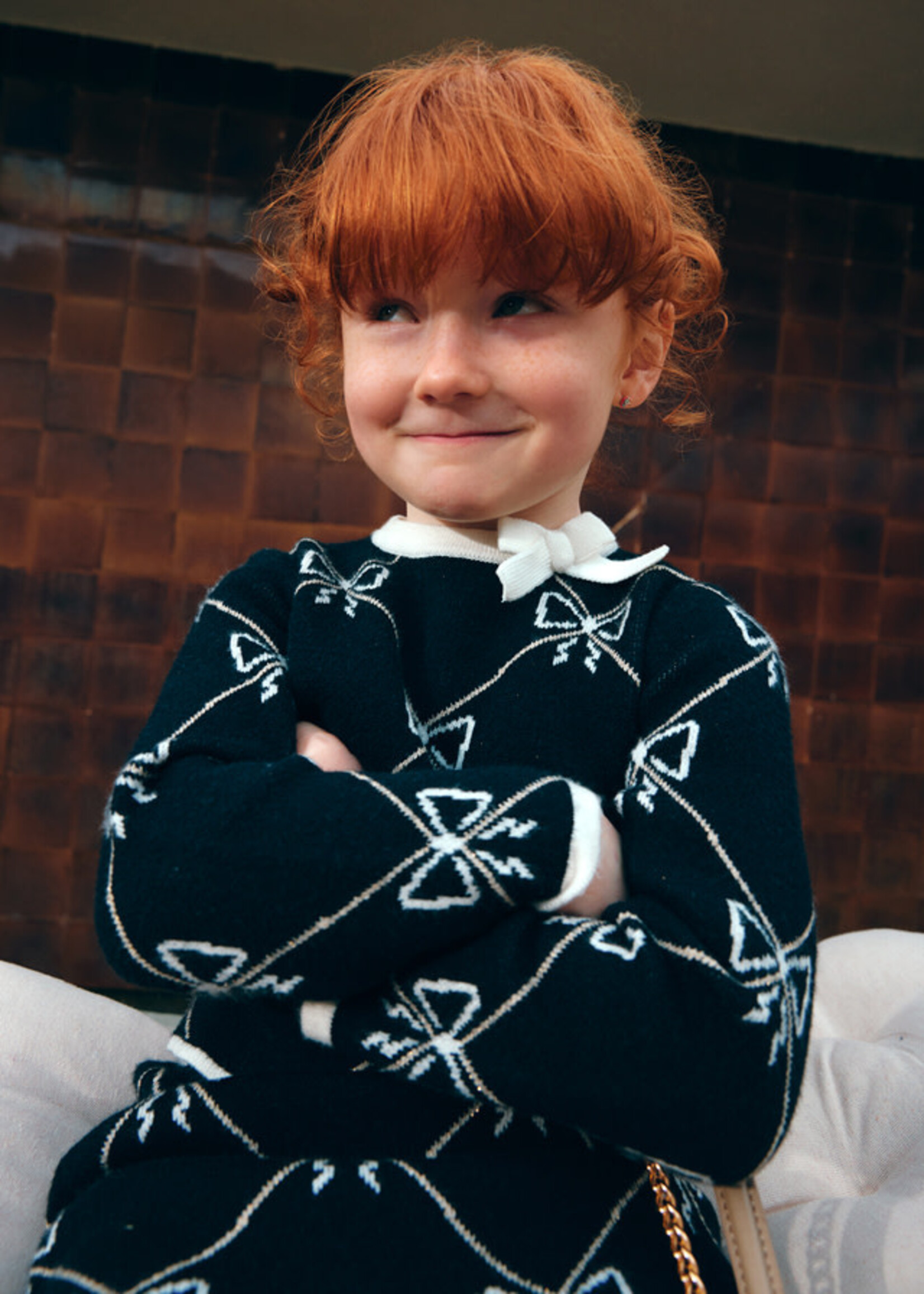 Abel & Lula Abel & Lula Tricot skirt set Black - 25 05538