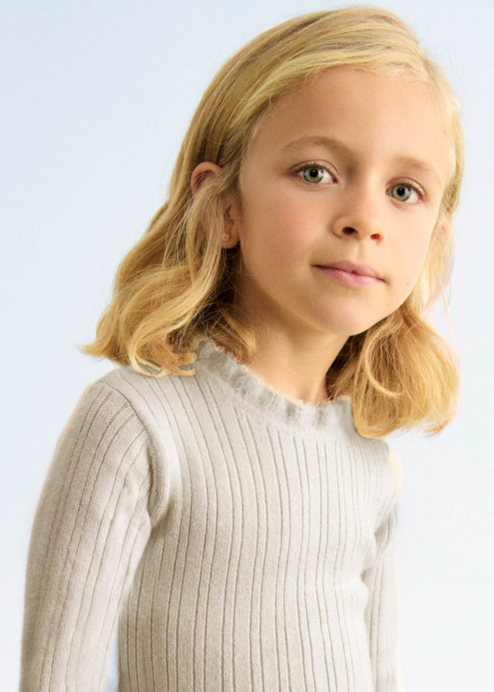 Abel & Lula Abel & Lula knitting turtleneck Oat - 25 05836