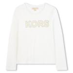 Michael Kors Michael Kors T-SHIRT LANGE MOUWEN R30491 GEBROKEN WIT
