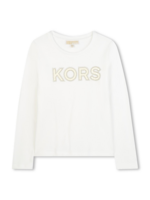 Michael Kors Michael Kors T-SHIRT LANGE MOUWEN R30491 GEBROKEN WIT