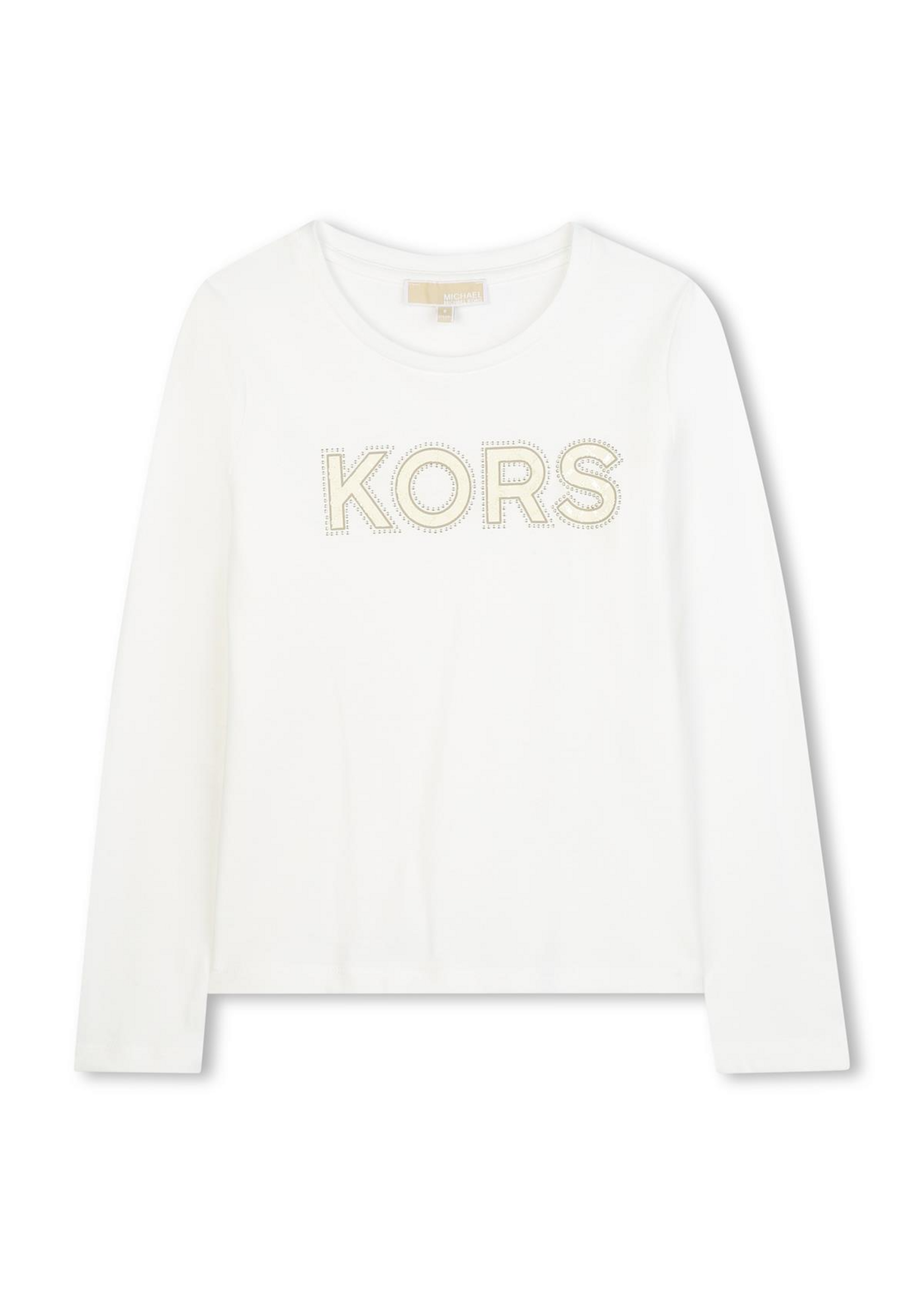 Michael Kors Michael Kors T-SHIRT LANGE MOUWEN R30491 GEBROKEN WIT