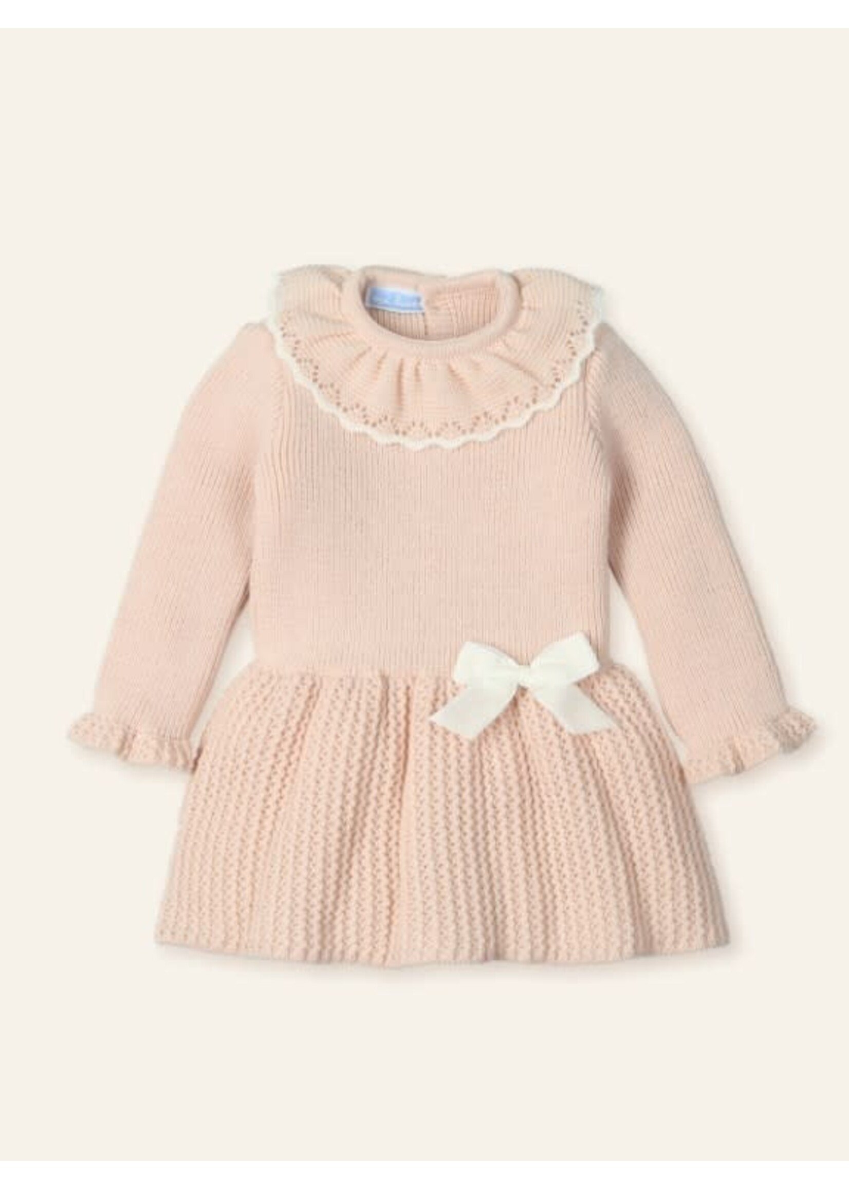 Mac Ilusion Mac Ilusion Vestido Punto con cuello volante "SUEÑO EMPOLVADO" Nude B