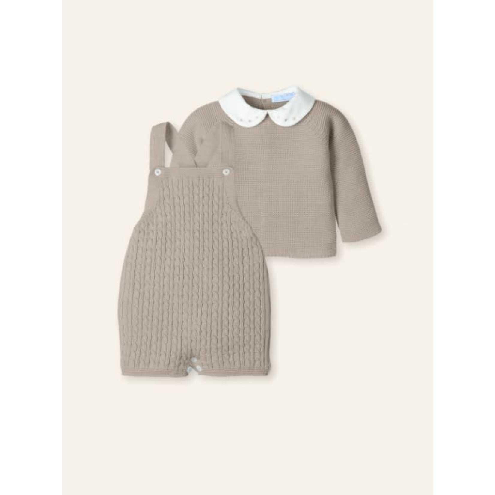 Mac Ilusion Mac Ilusion Peto + Jersey trencitas con cuello bordado "CLOUD BRAIDE" Nuez B