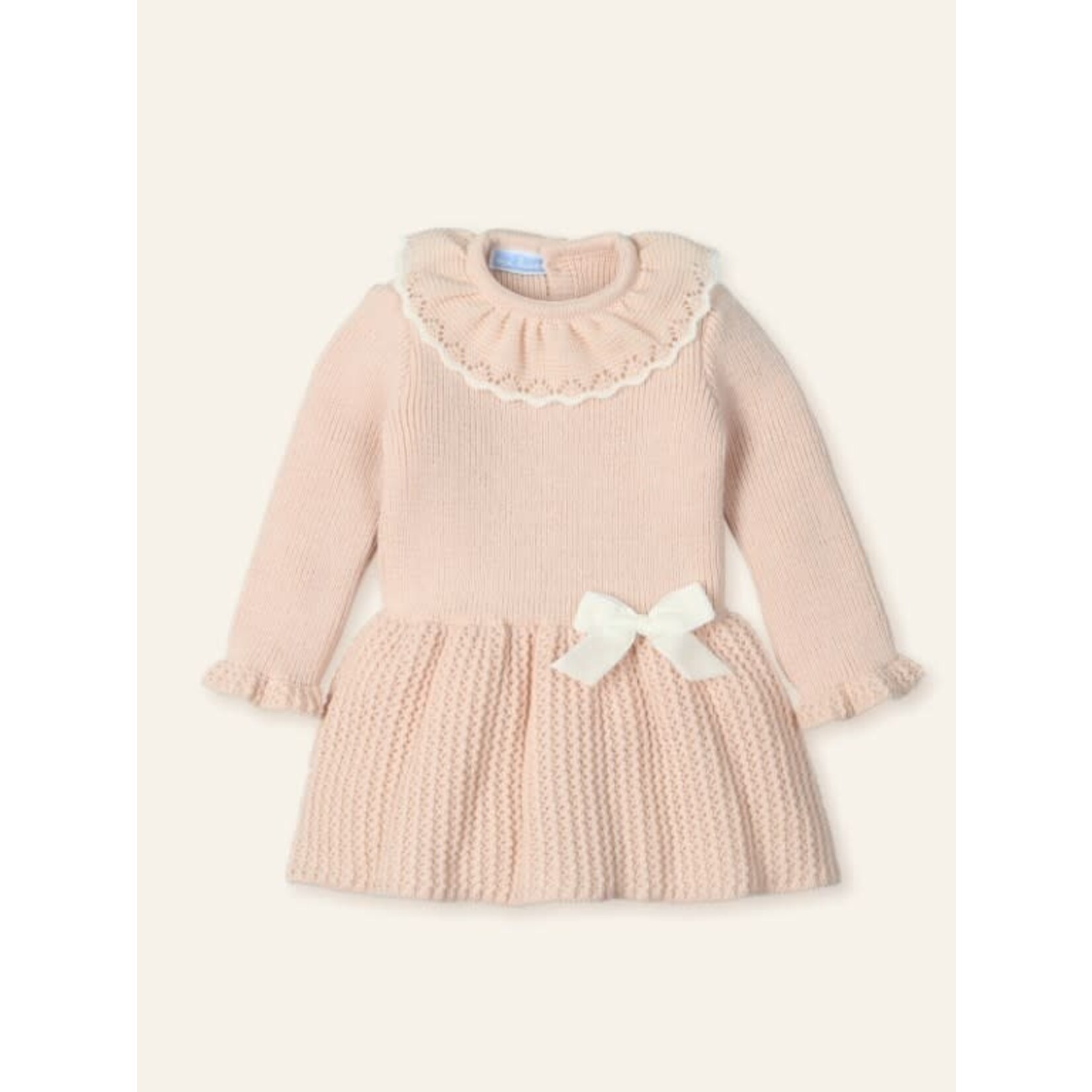 Mac Ilusion Mac Ilusion Vestido Punto con cuello volante "SUEÑO EMPOLVADO" Nude B