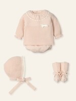 Mac Ilusion Mac Ilusion Traje 4P Corto punto, capota y patucos "SUEÑO EMPOLVADO" Nude B