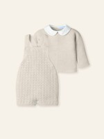 Mac Ilusion Mac Ilusion Peto + Jersey trencitas con cuello bordado "CLOUD BRAIDE" Natural B