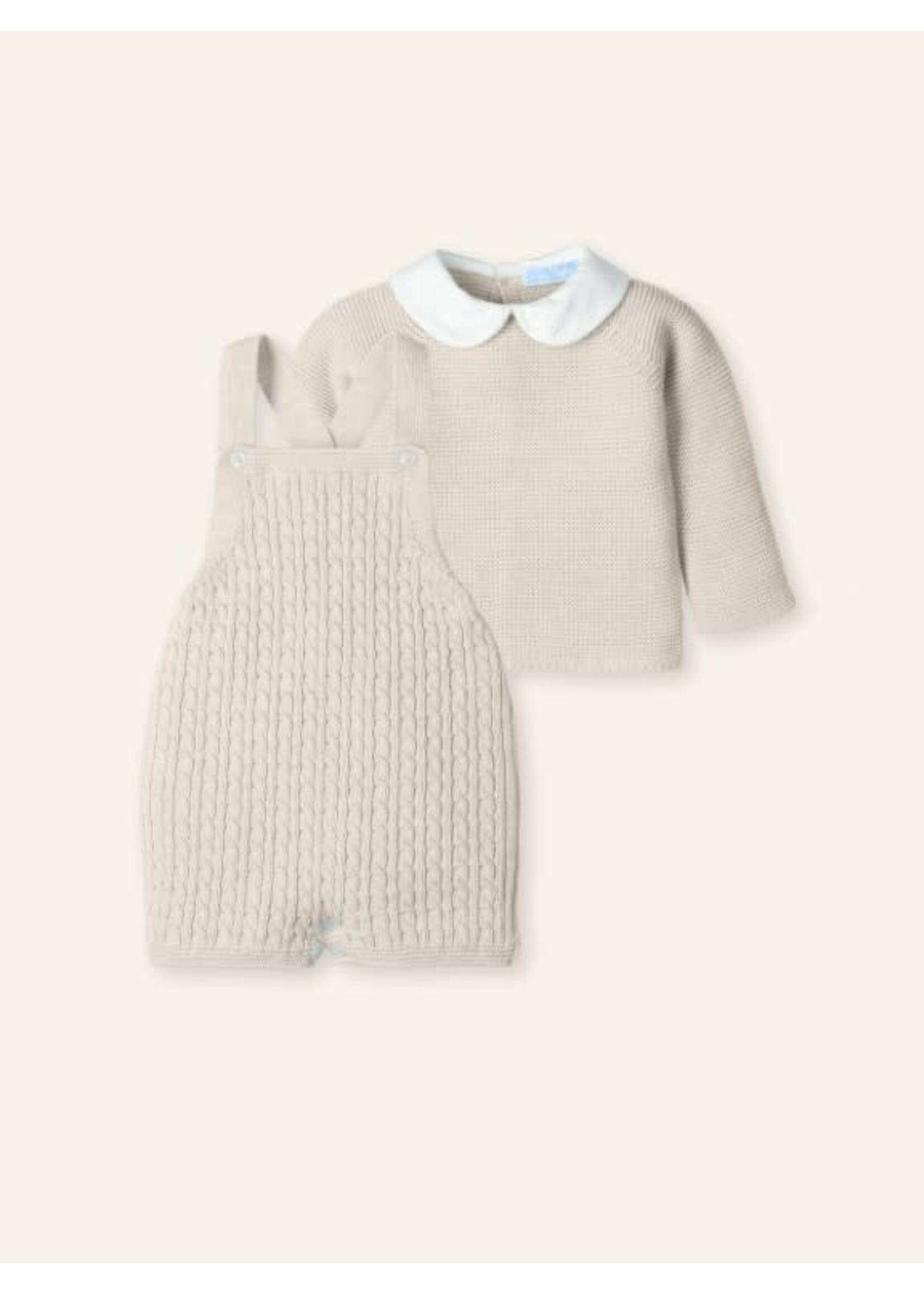 Mac Ilusion Mac Ilusion Peto + Jersey trencitas con cuello bordado "CLOUD BRAIDE" Natural B