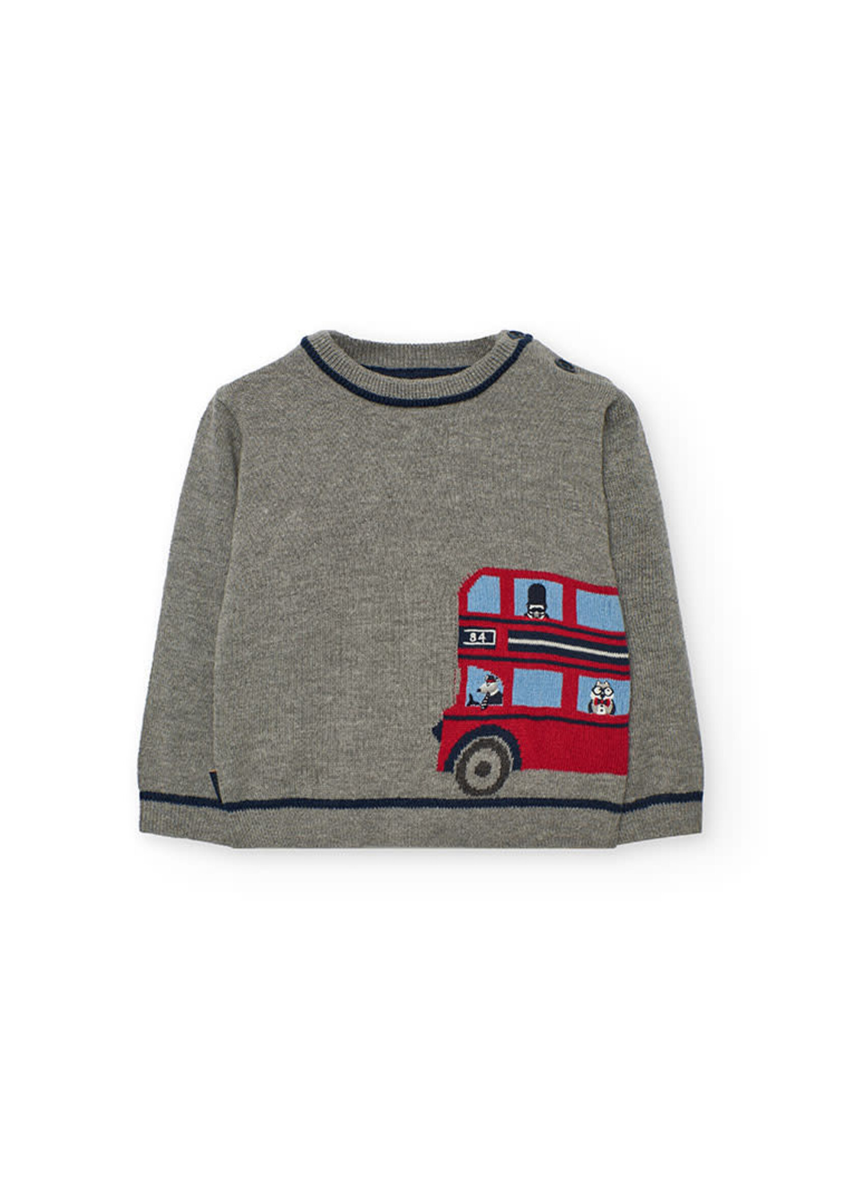 Boboli Boboli Knitwear pullover for baby boy -BCI grey 712213B