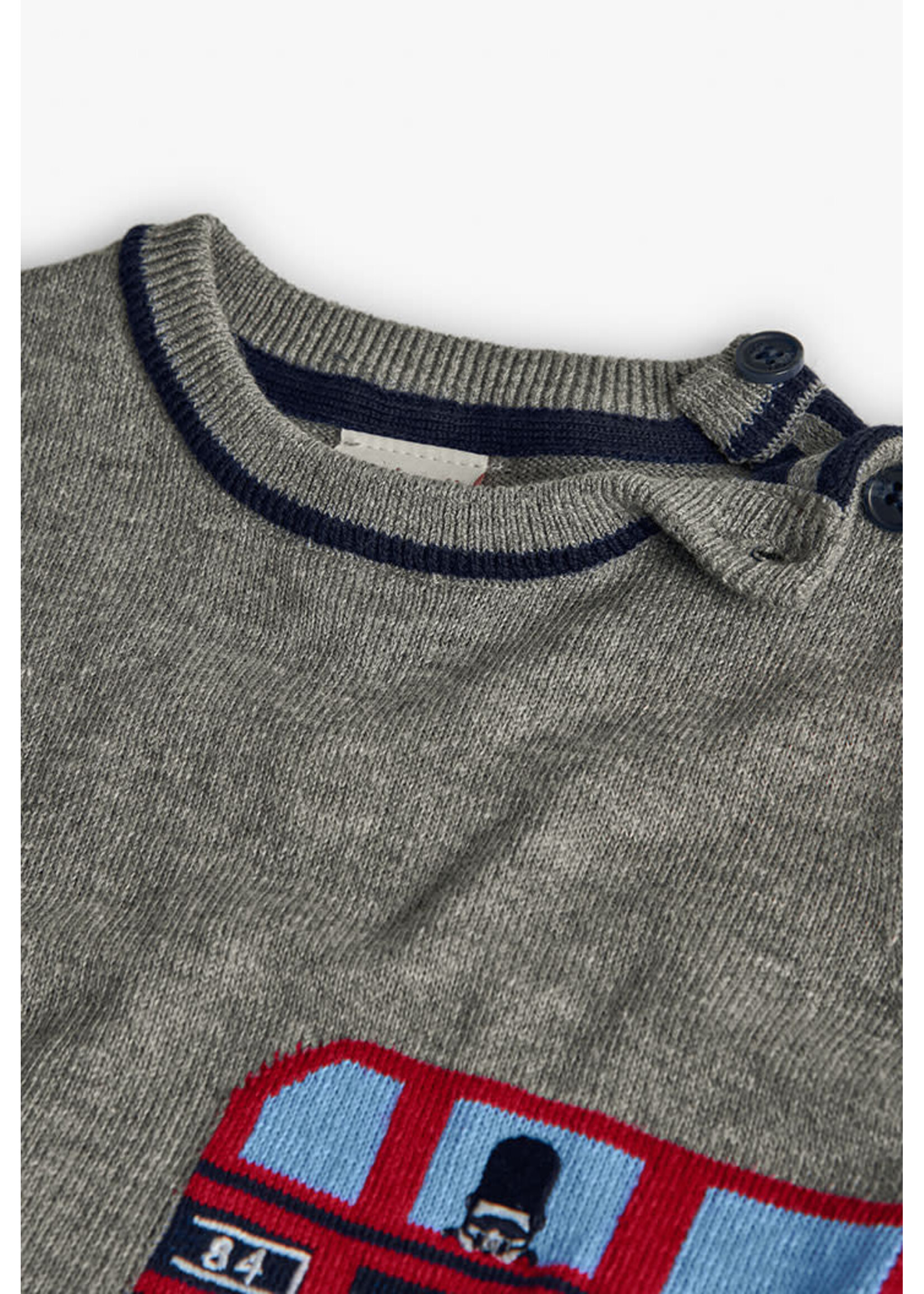Boboli Boboli Knitwear pullover for baby boy -BCI grey 712213B