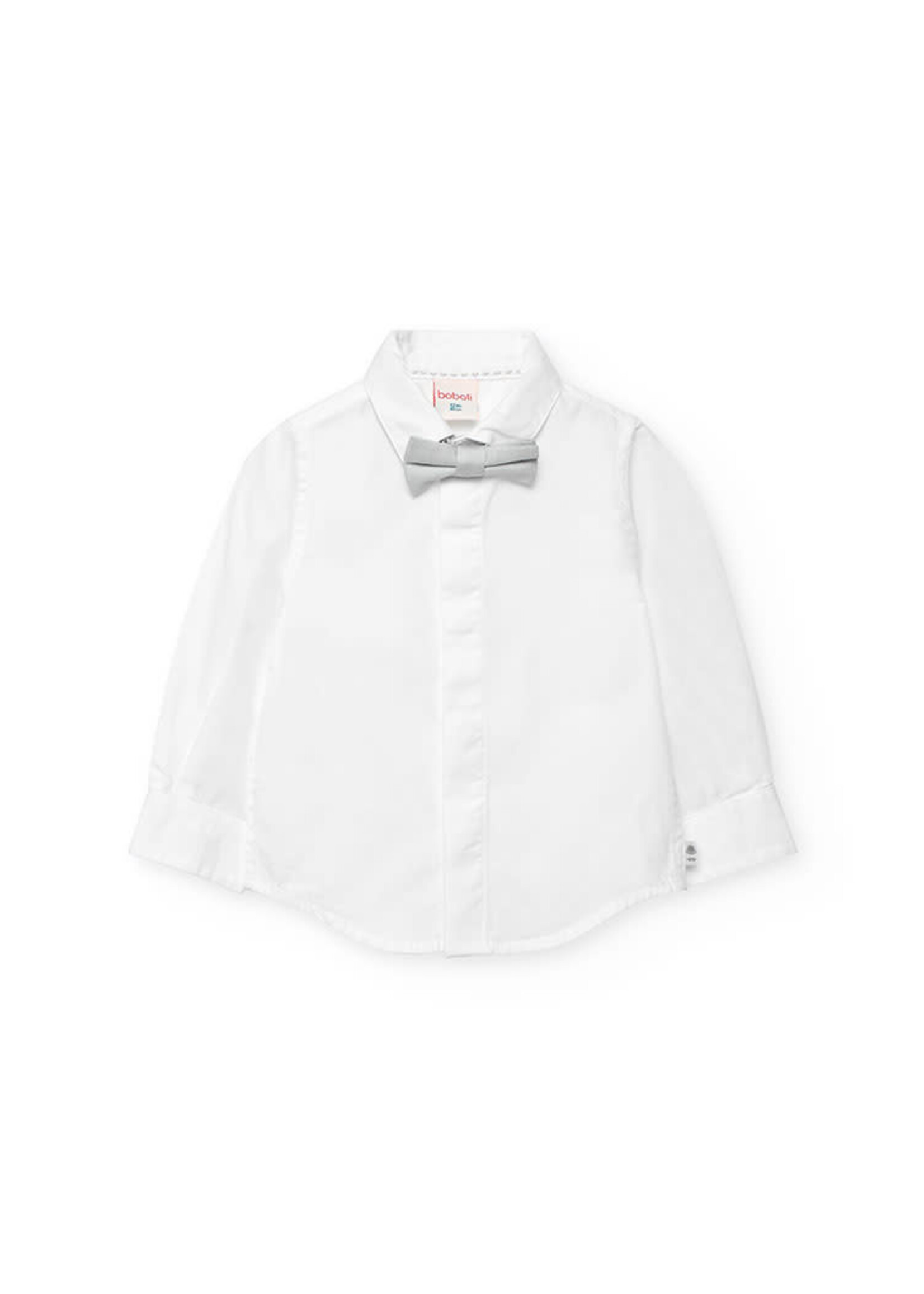 Boboli Boboli Poplin shirt for baby -BCI white 712022B
