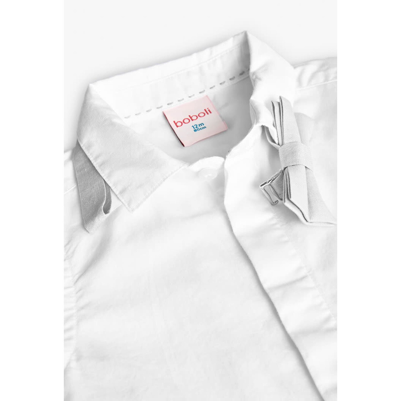 Boboli Boboli Poplin shirt for baby -BCI white 712022B