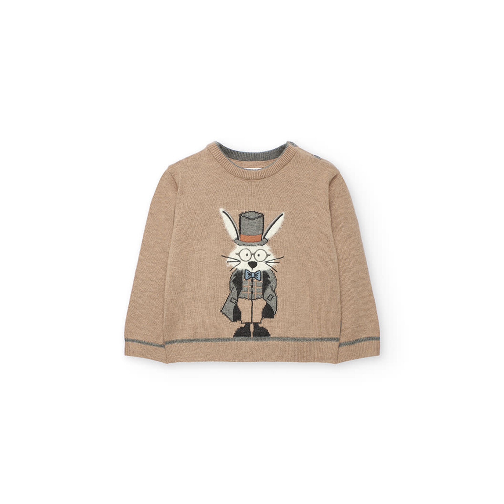 Boboli Boboli Knitwear pullover for baby boy -BCI beige 712044B