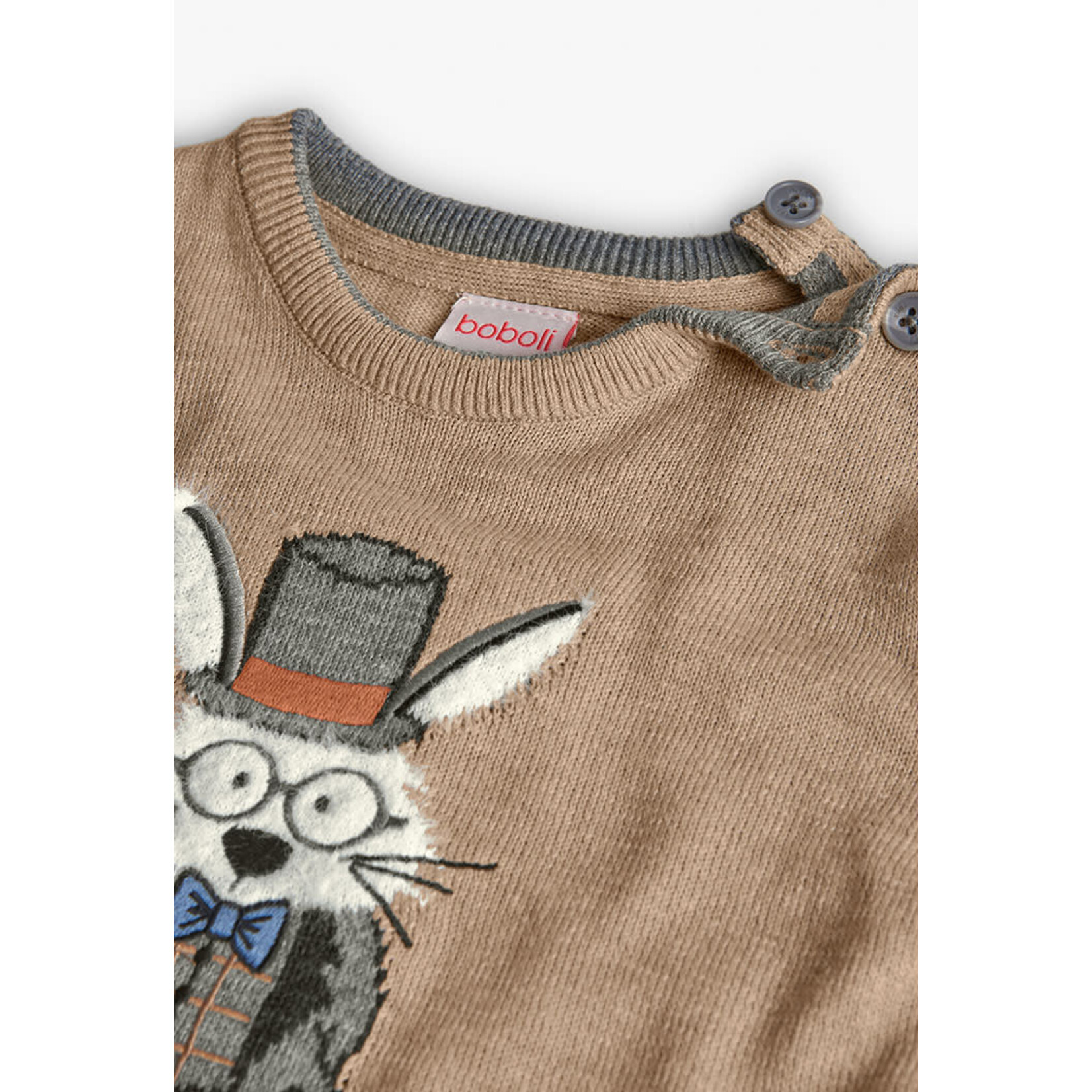 Boboli Boboli Knitwear pullover for baby boy -BCI beige 712044B