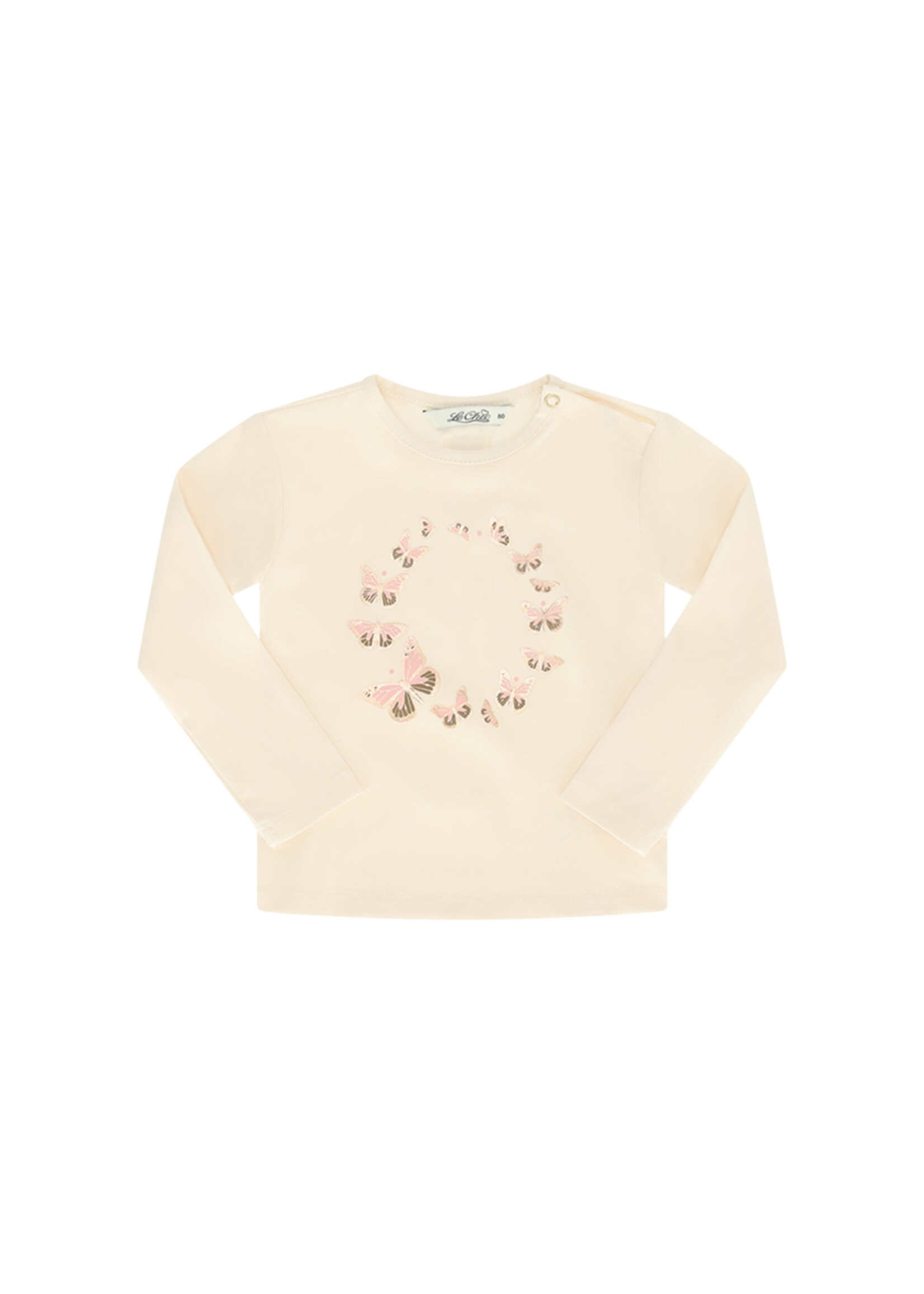 Le Chic Le Chic NORMY butterfly T-shirt C508-7400 Warm Winter White